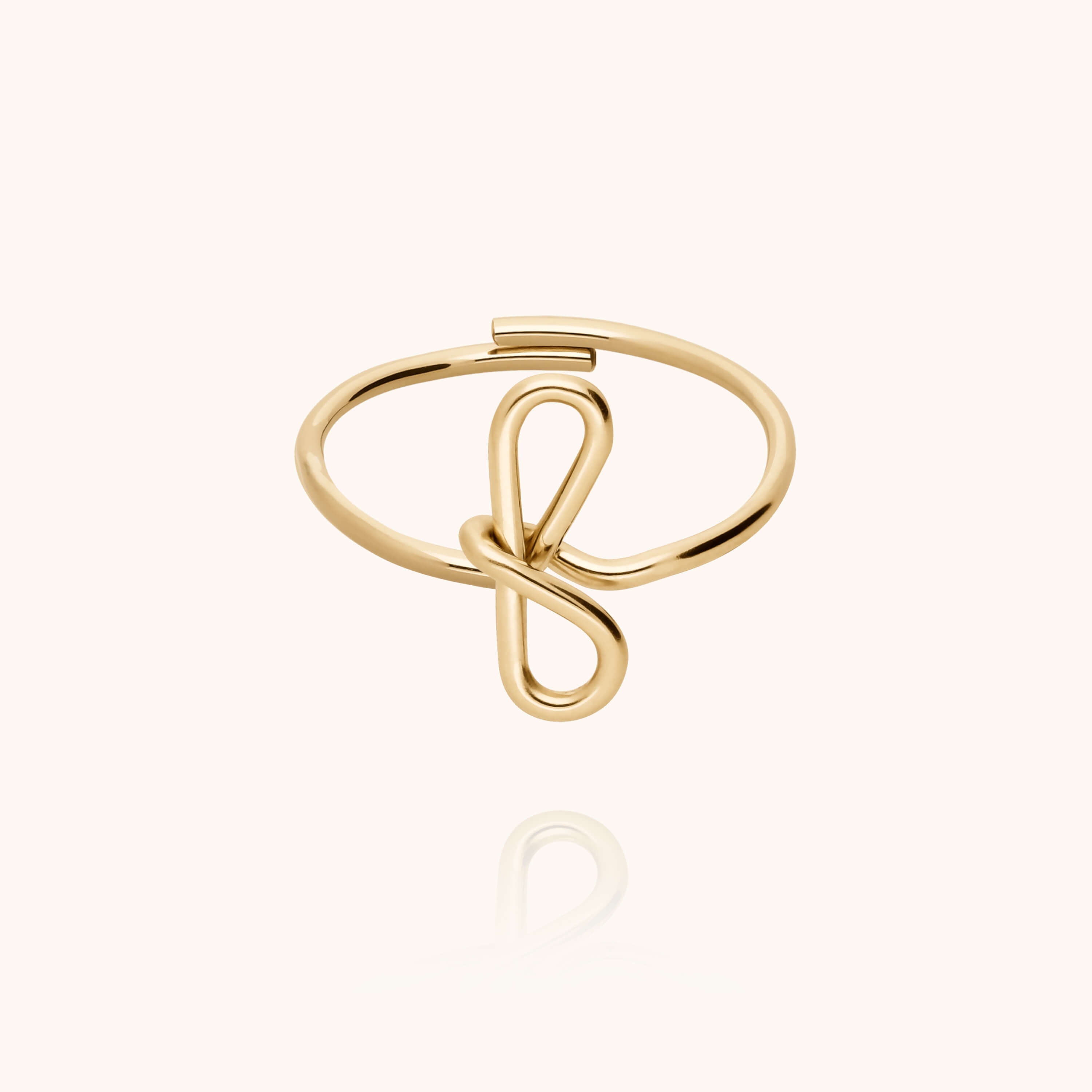 Original ring with initials letter f personalisation yellow gold handmade Atelier Paulin Australia --letter_f