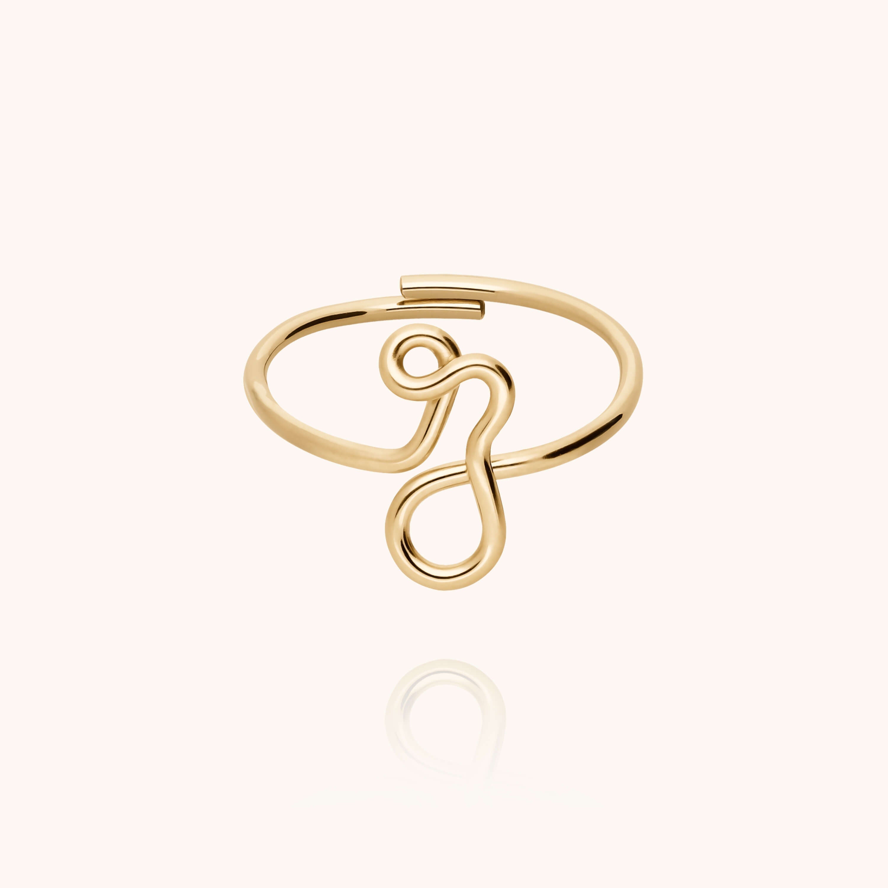 Original ring with initials letter z personalisation yellow gold handmade Atelier Paulin Australia --letter_z