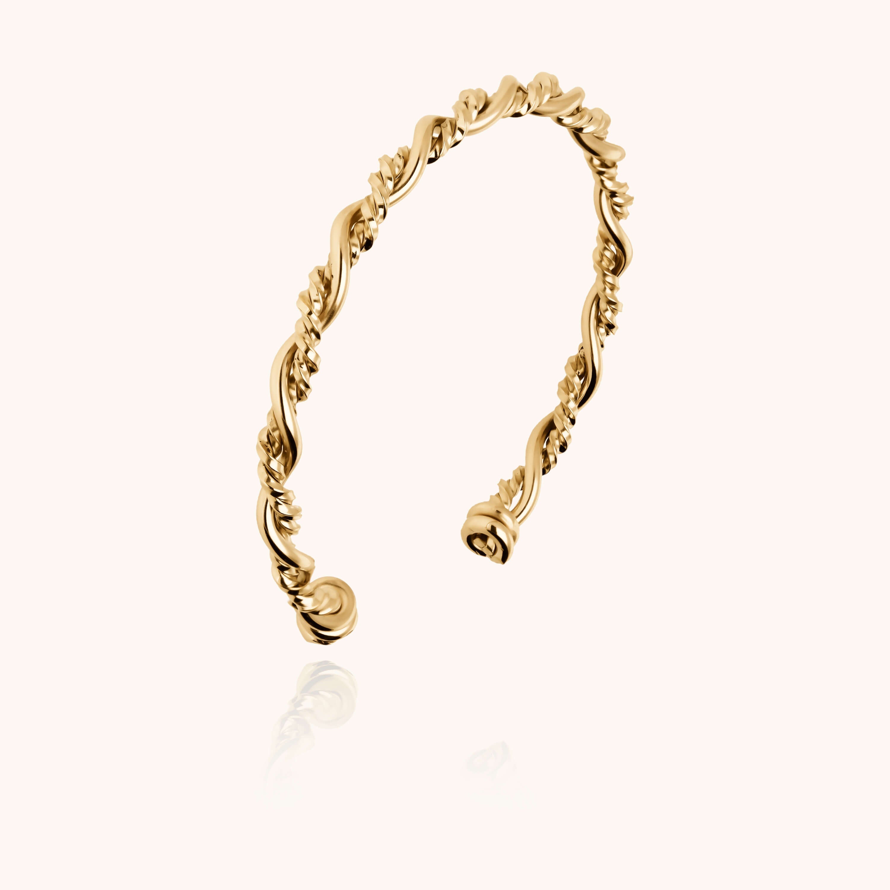 Bramble bangle bracelet 14K yellow gold-filled twisted wire handmade Atelier Paulin Australia