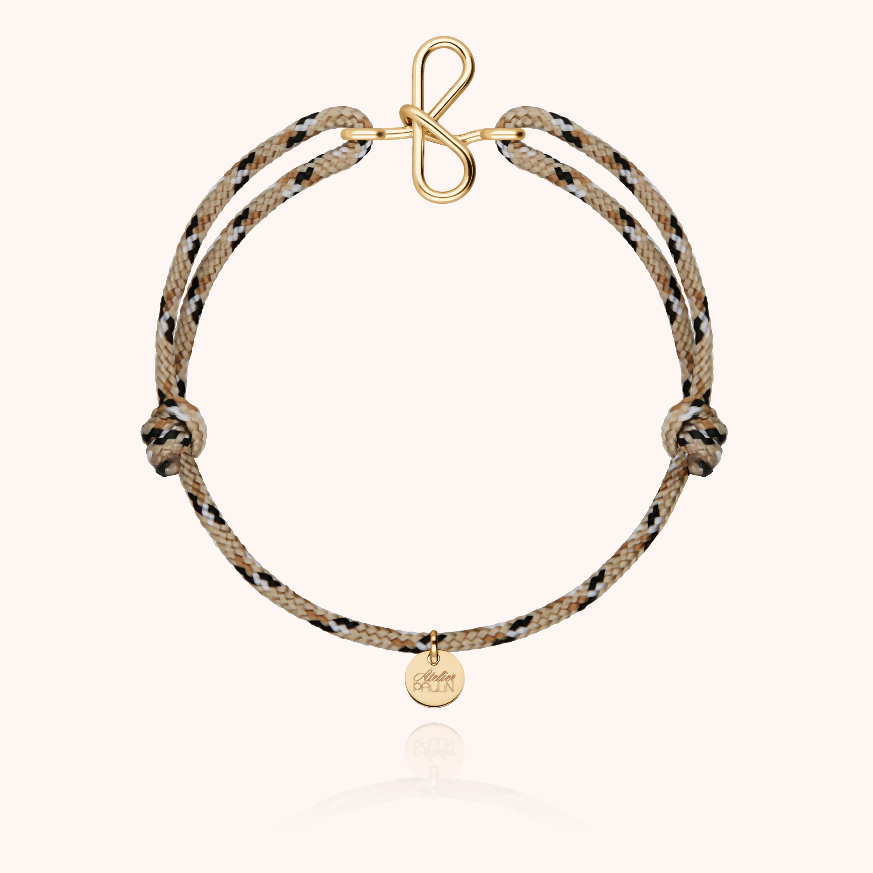 Initial Knot Cord Bracelet - 14k yellow gold-filled