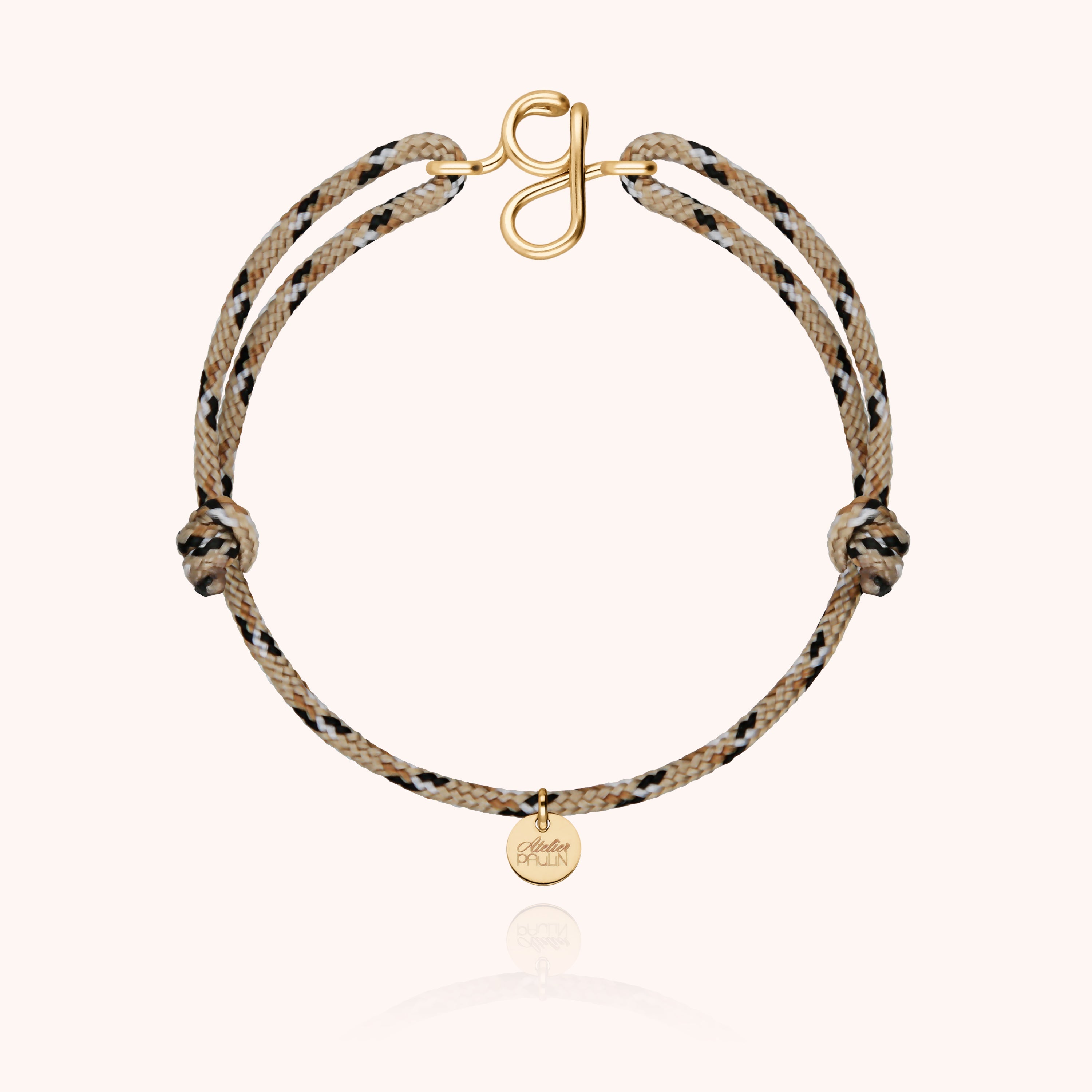 Initial Knot Cord Bracelet - 14k yellow gold-filled