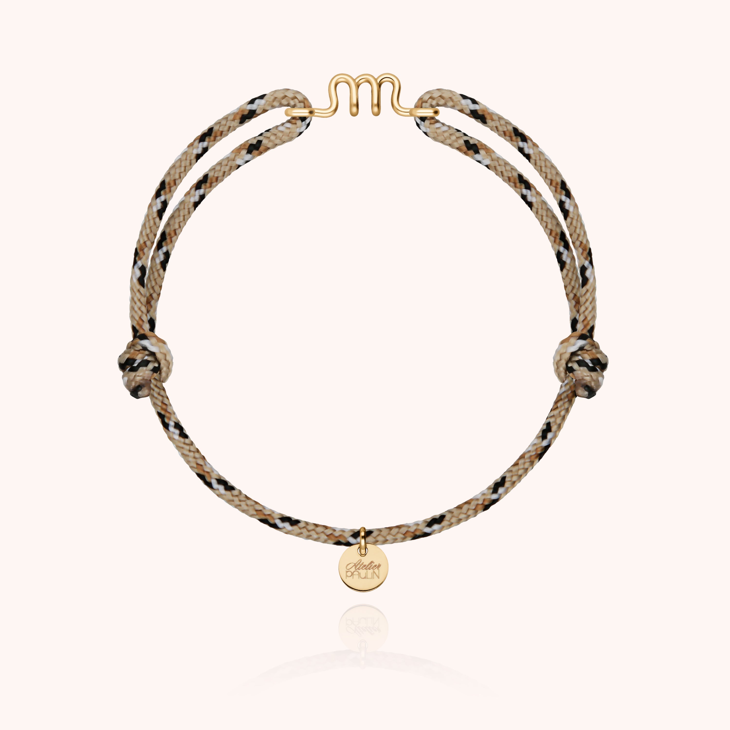 Initial Knot Cord Bracelet - 14k yellow gold-filled