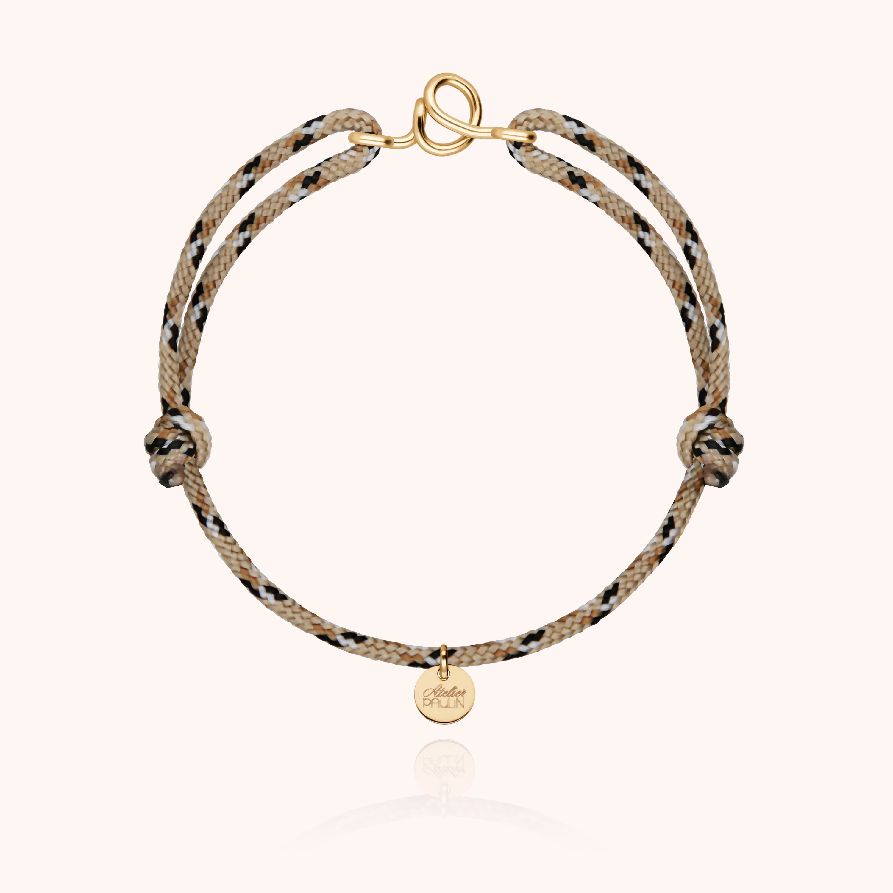 Initial Knot Cord Bracelet - 14k yellow gold-filled