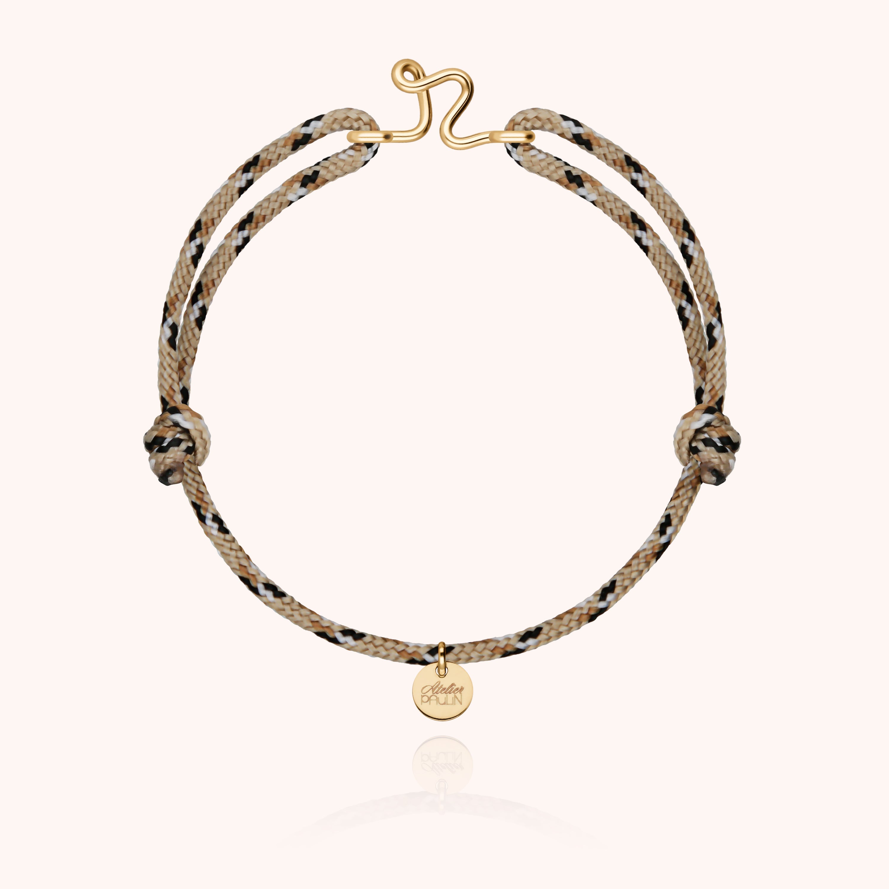 Initial Knot Cord Bracelet - 14k yellow gold-filled