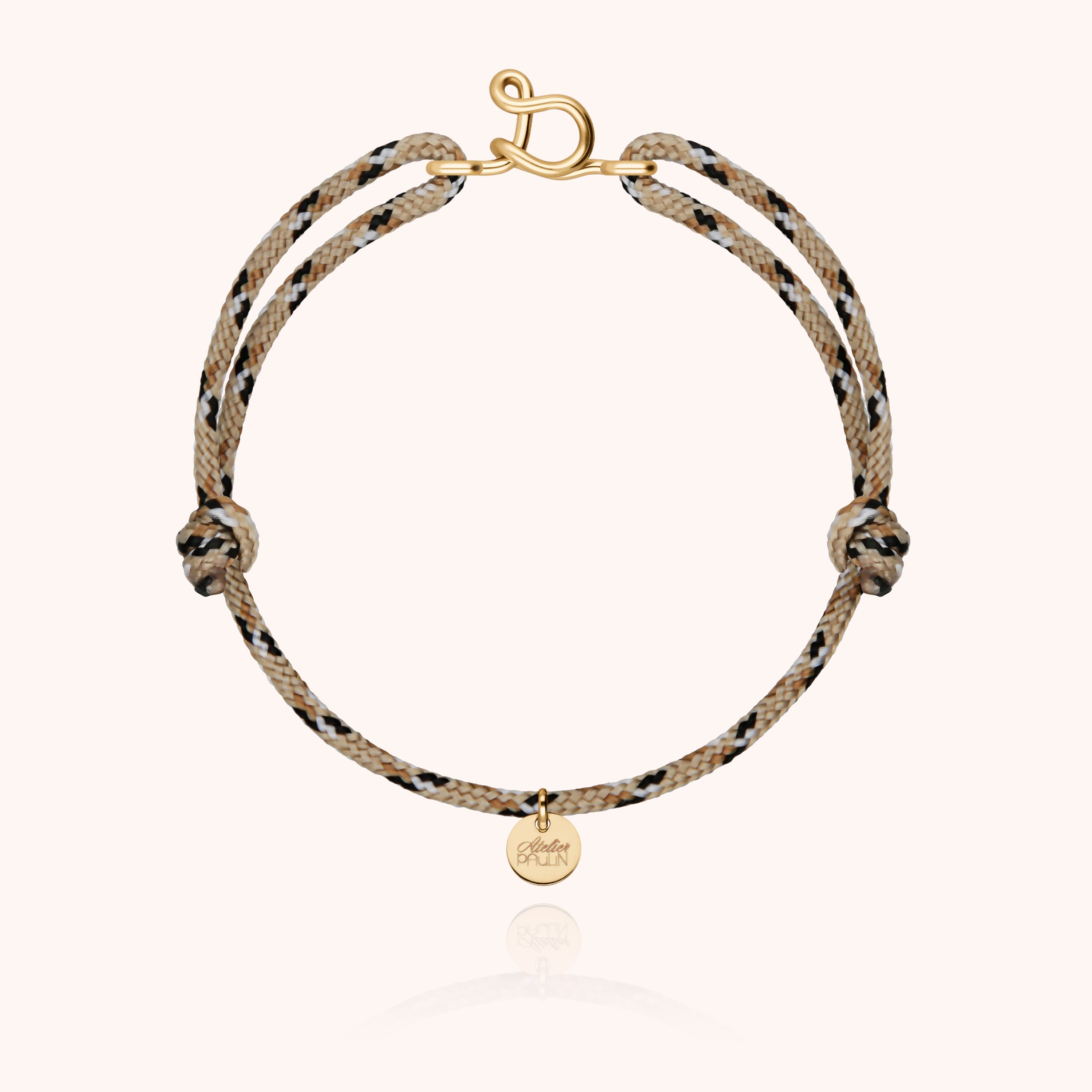 Initial Knot Cord Bracelet - 14k yellow gold-filled