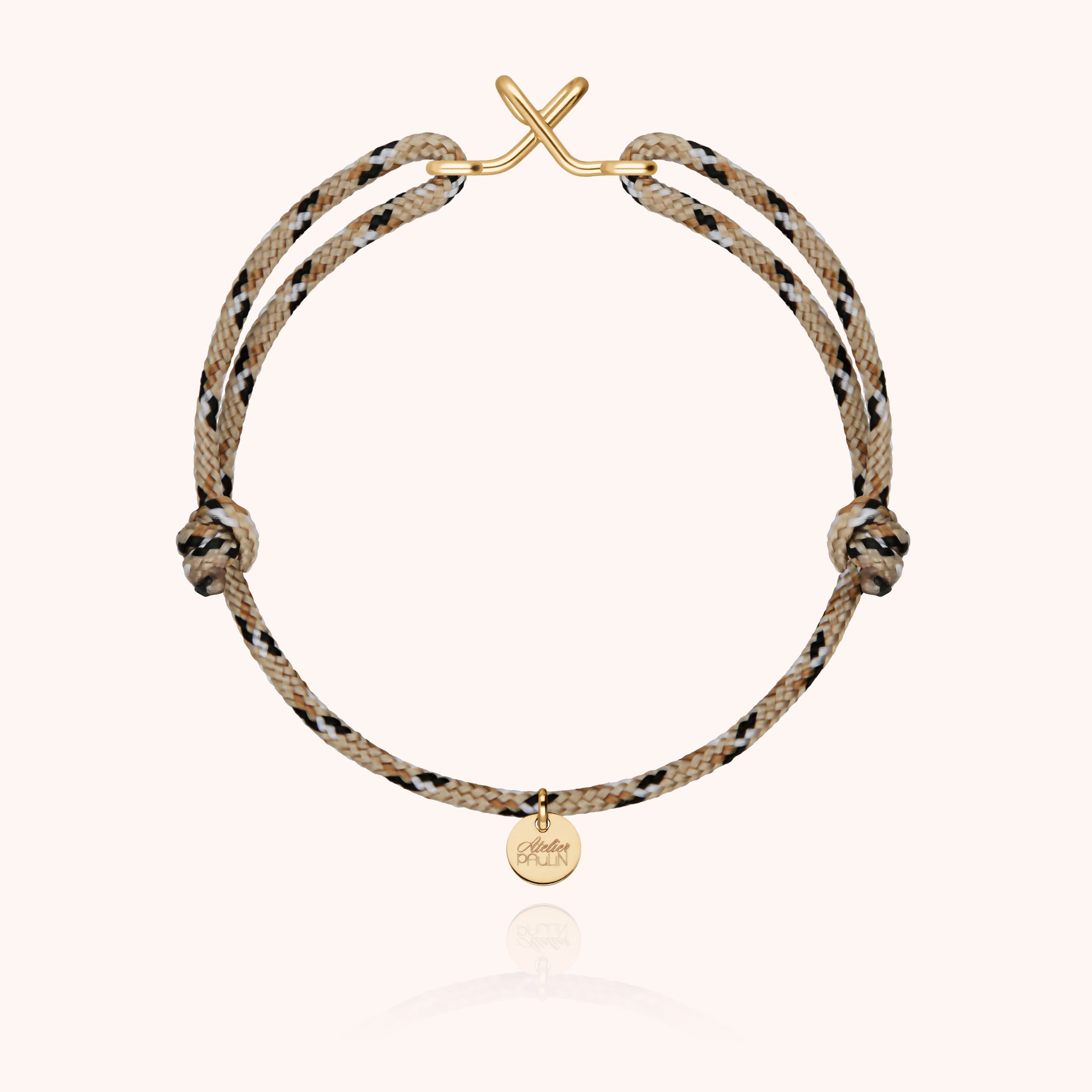 Initial Knot Cord Bracelet - 14k yellow gold-filled