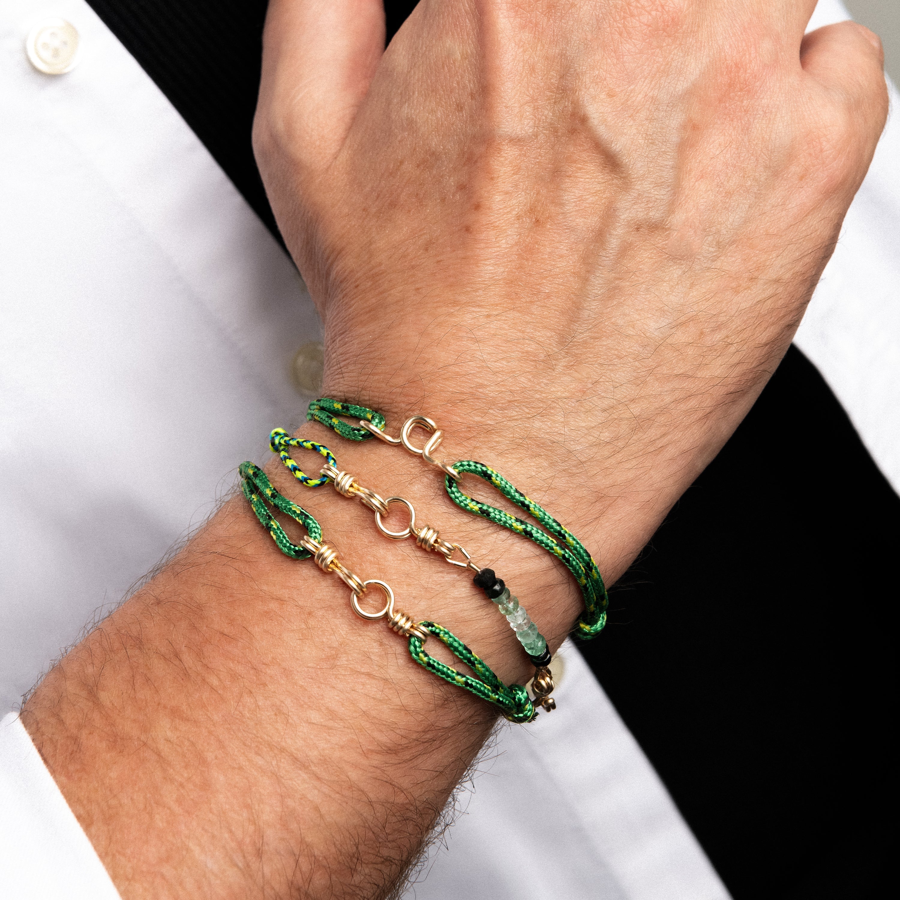 Initial Knot Cord Bracelet - 14k yellow gold-filled