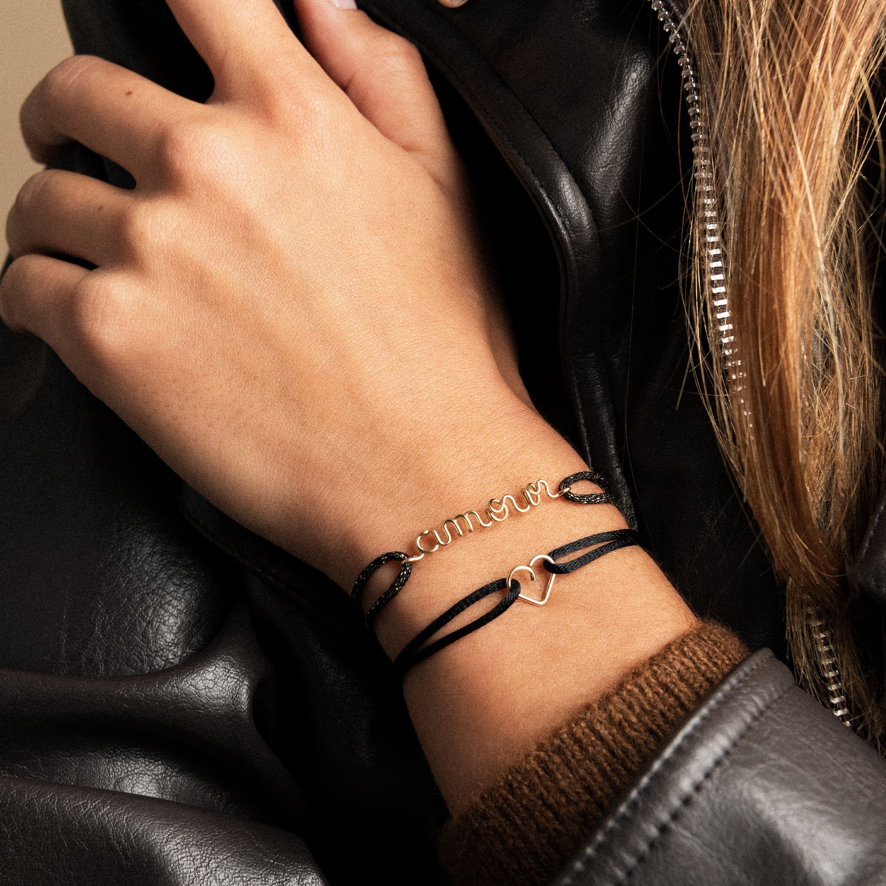 Original Lurex Personalised Cord Bracelet - 14k yellow gold-filled