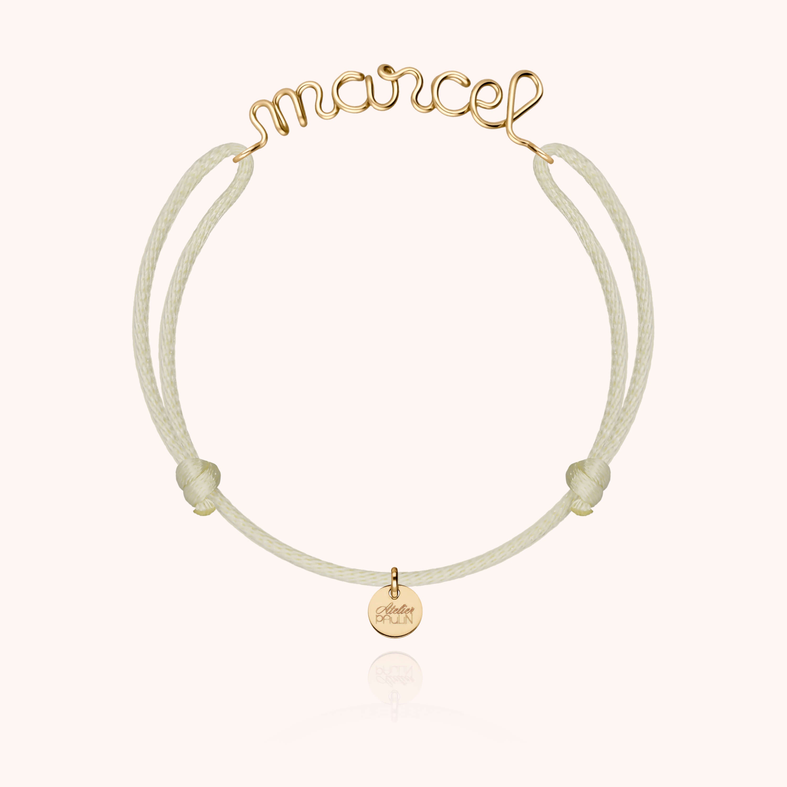 yellow gold cord bracelet personalised name atelier paulin --colour_nude