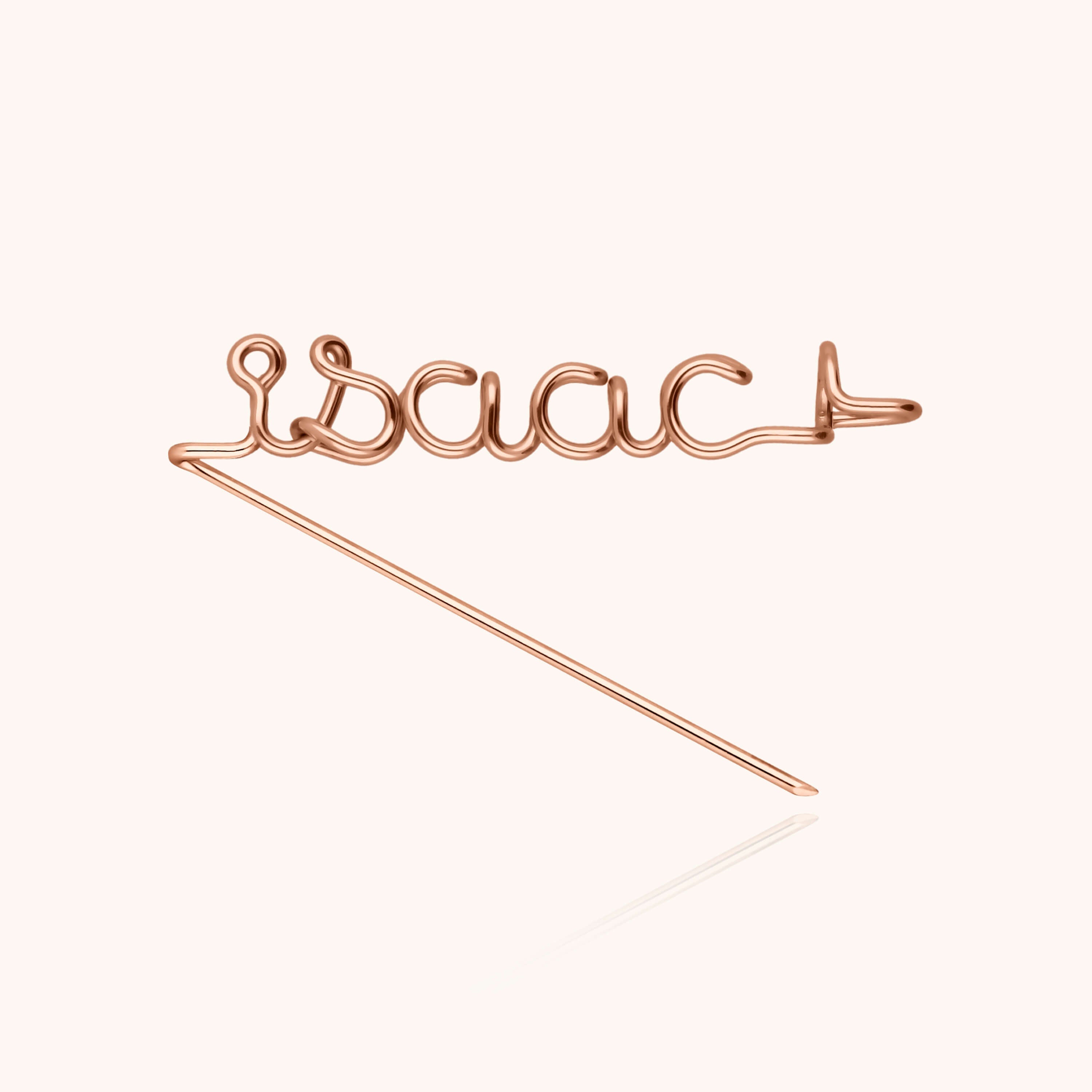 Original brooch personalised with name 14K rose gold-filled jewellery pin Atelier Paulin Australia
