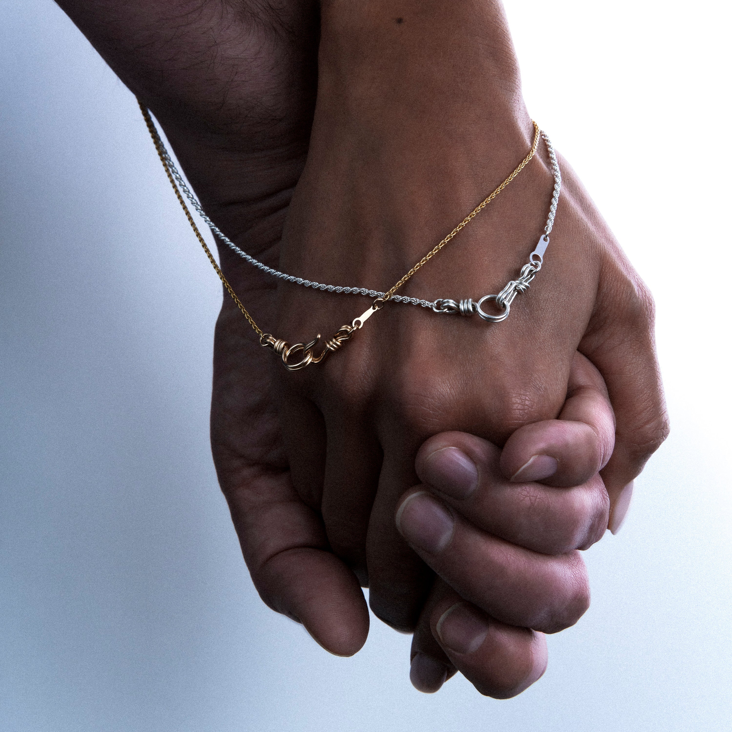 Collier Chaîne Rope Attache moi porté au cou — silver 925 livraison soigneuse garantie