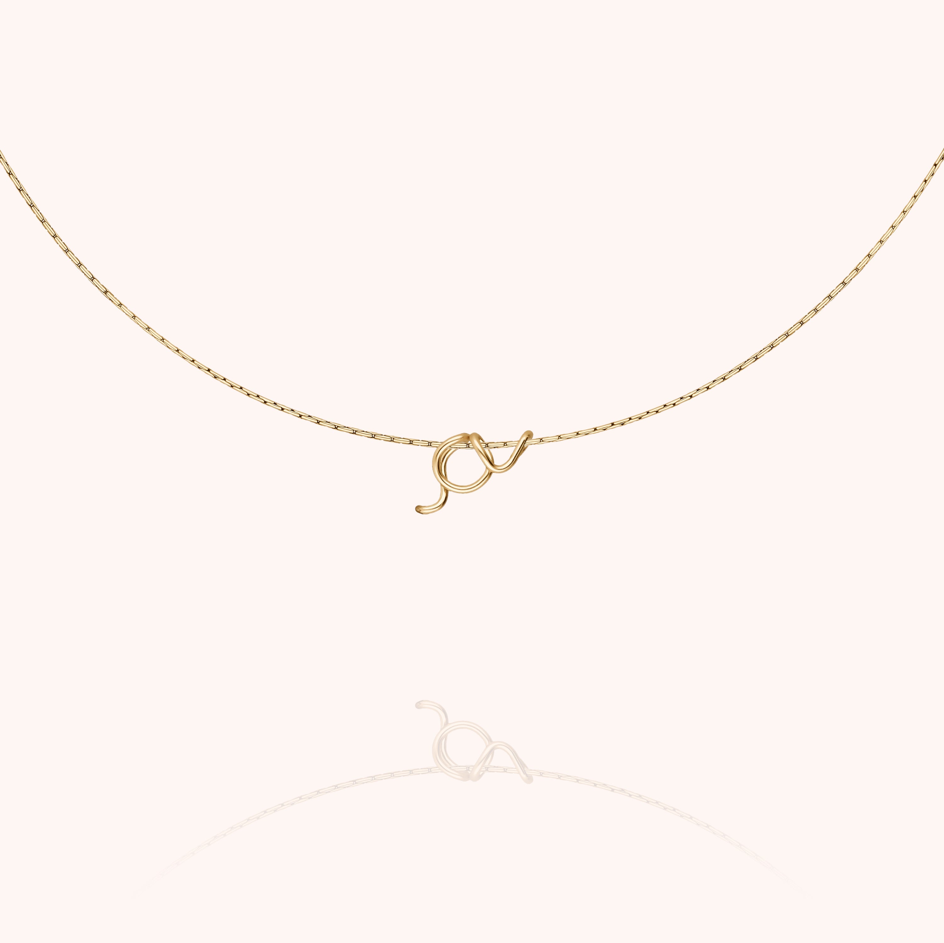 personalised initial chain necklace letter a 14k gold filled handmade Atelier Paulin Australia