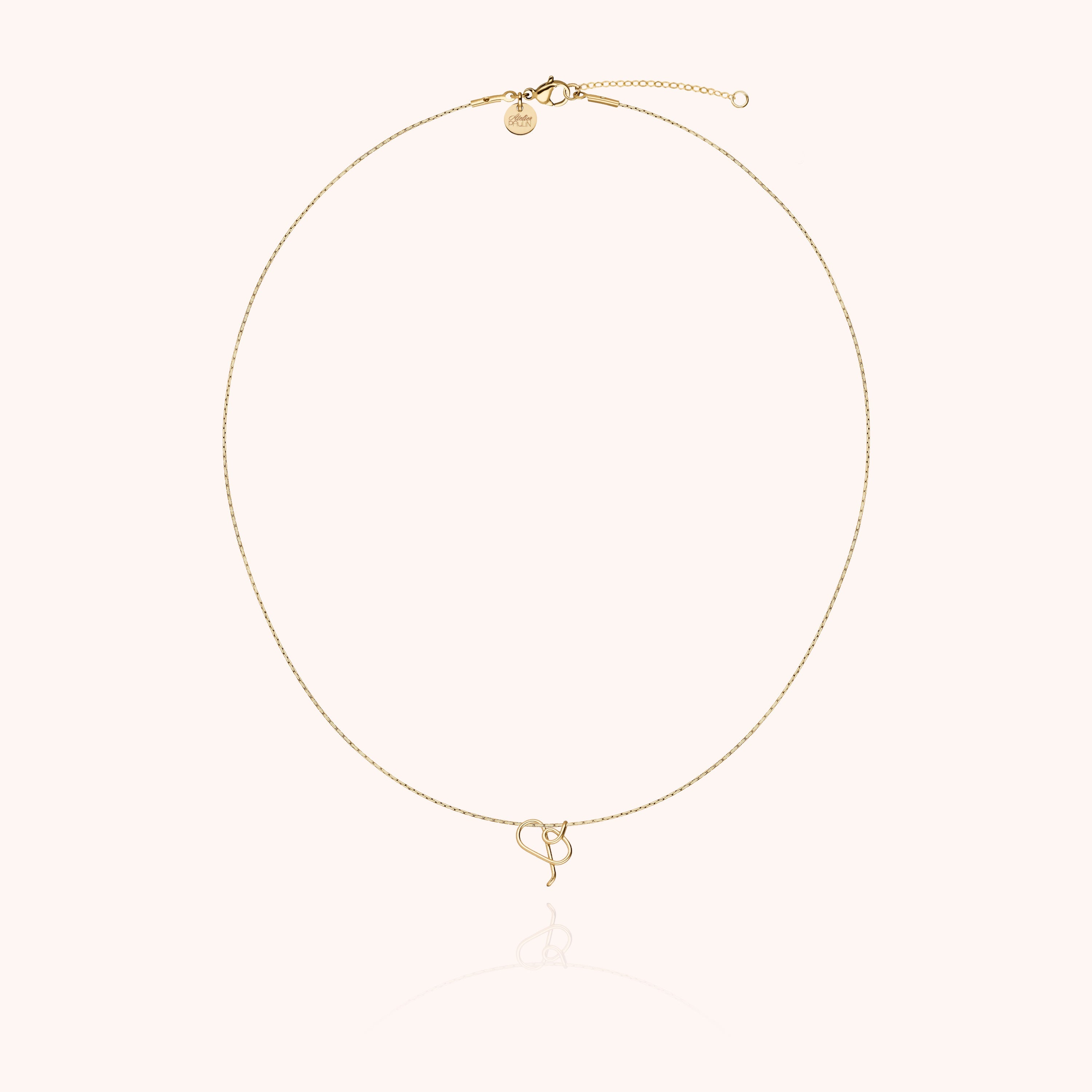 Initial Chain Necklace - 14K yellow gold-filled