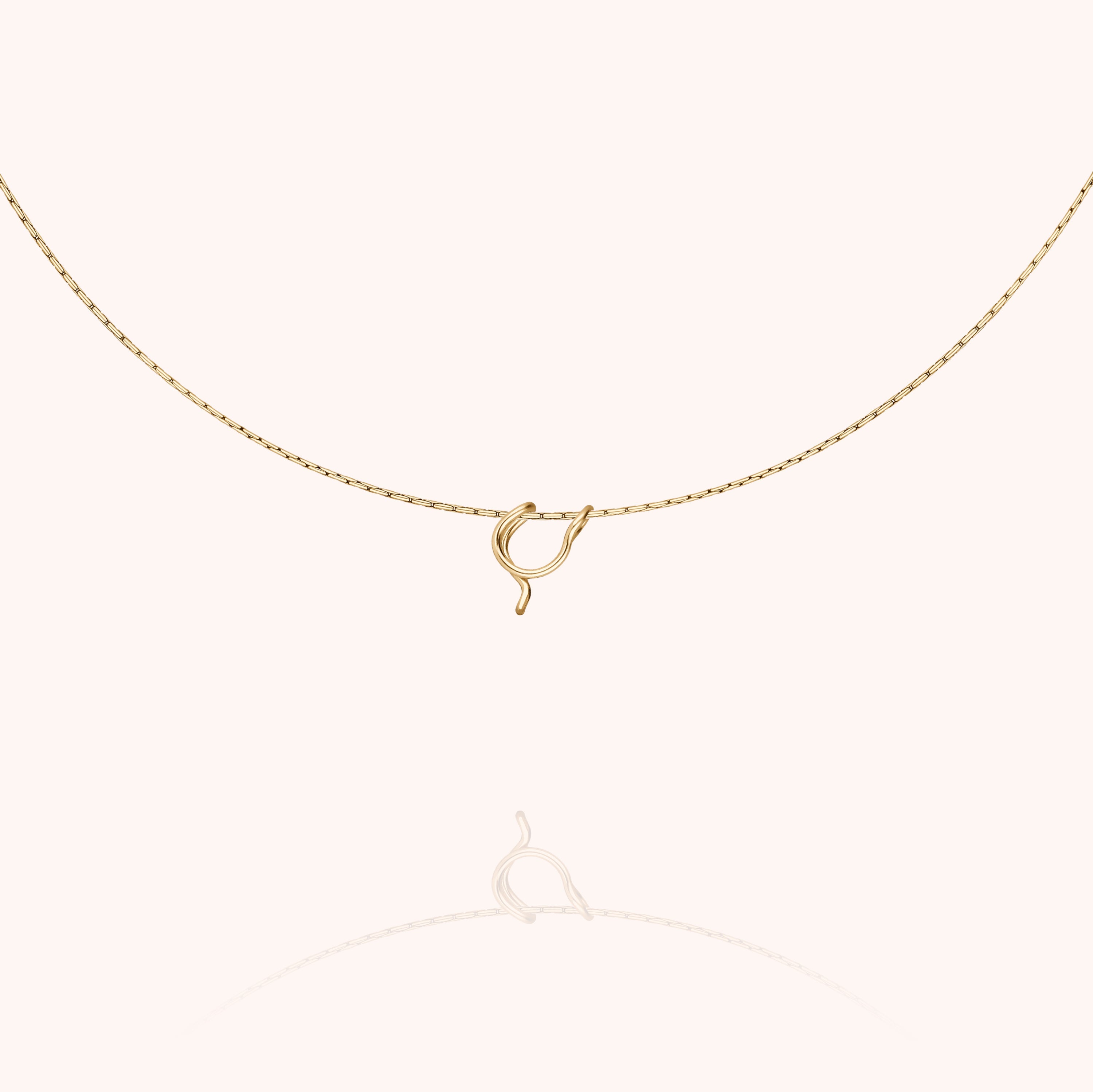personalised initial chain necklace letter c 14k gold filled handmade Atelier Paulin Australia