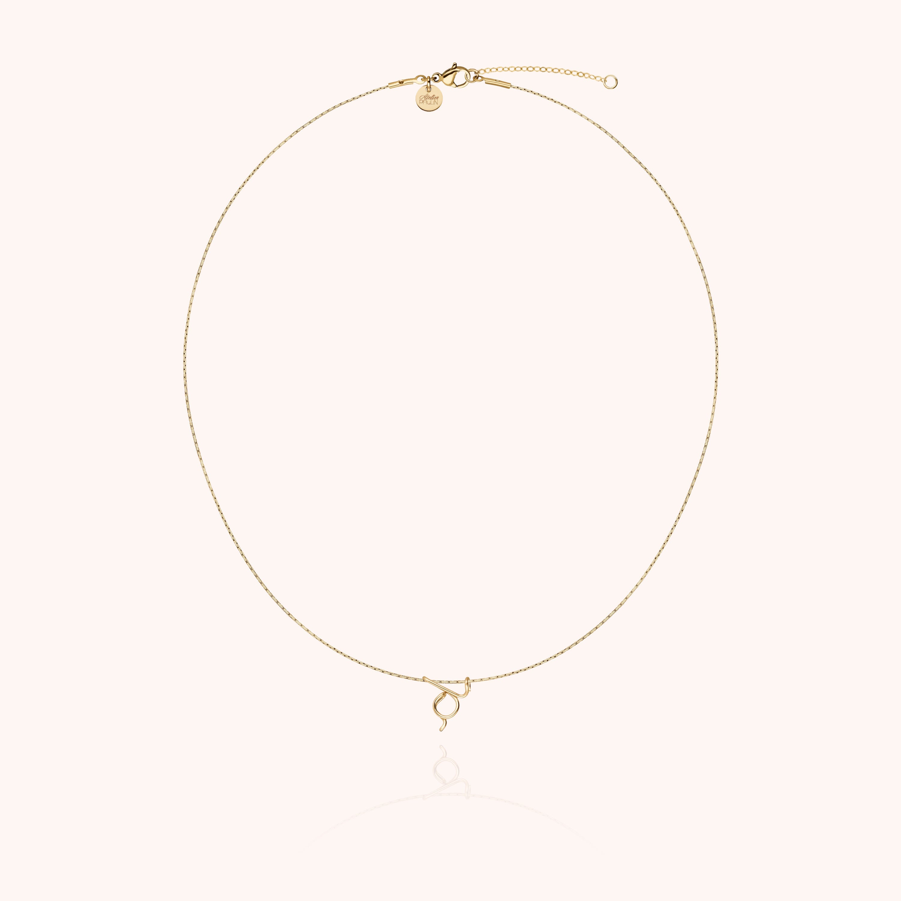 Initial Chain Necklace - 14K yellow gold-filled