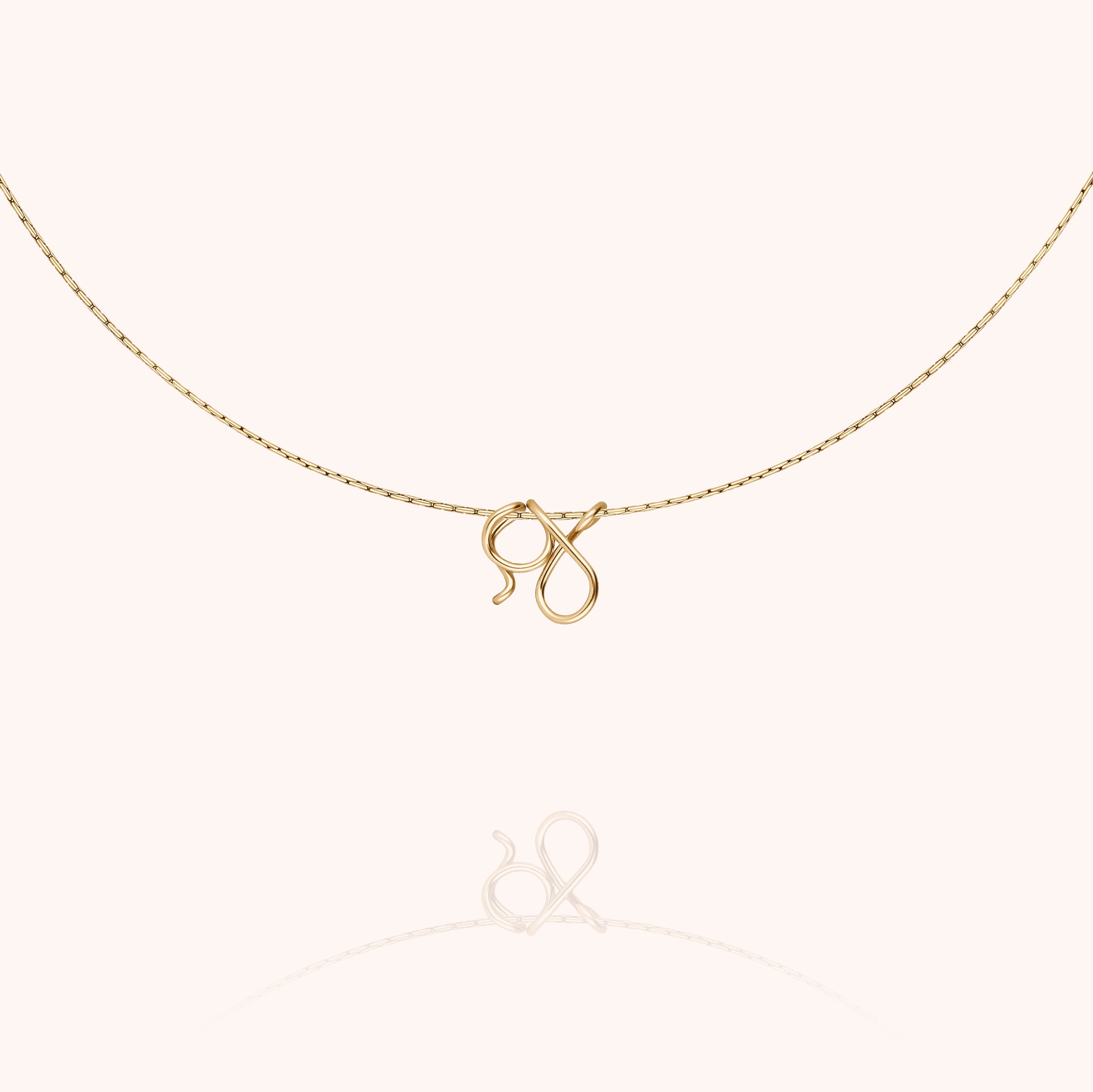 personalised initial chain necklace letter g 14k gold filled handmade Atelier Paulin Australia