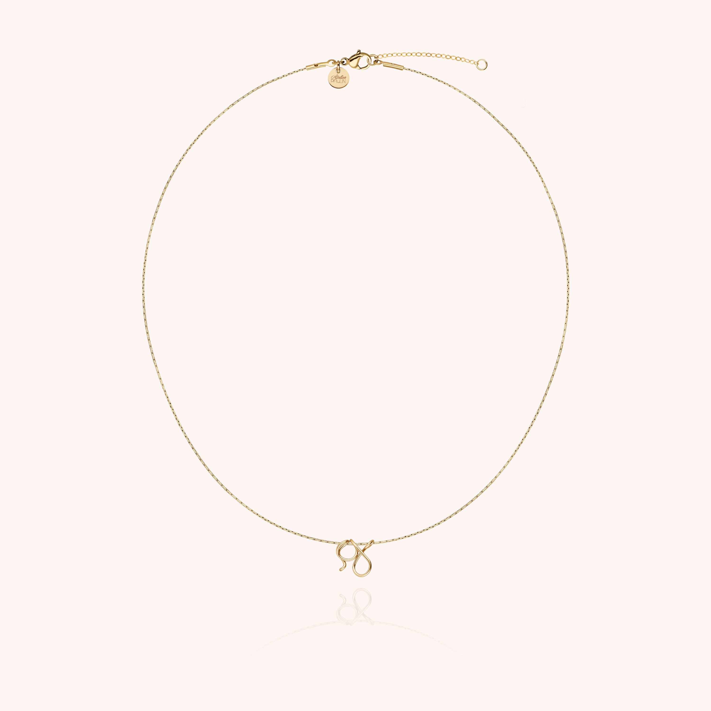 Initial Chain Necklace - 14K yellow gold-filled