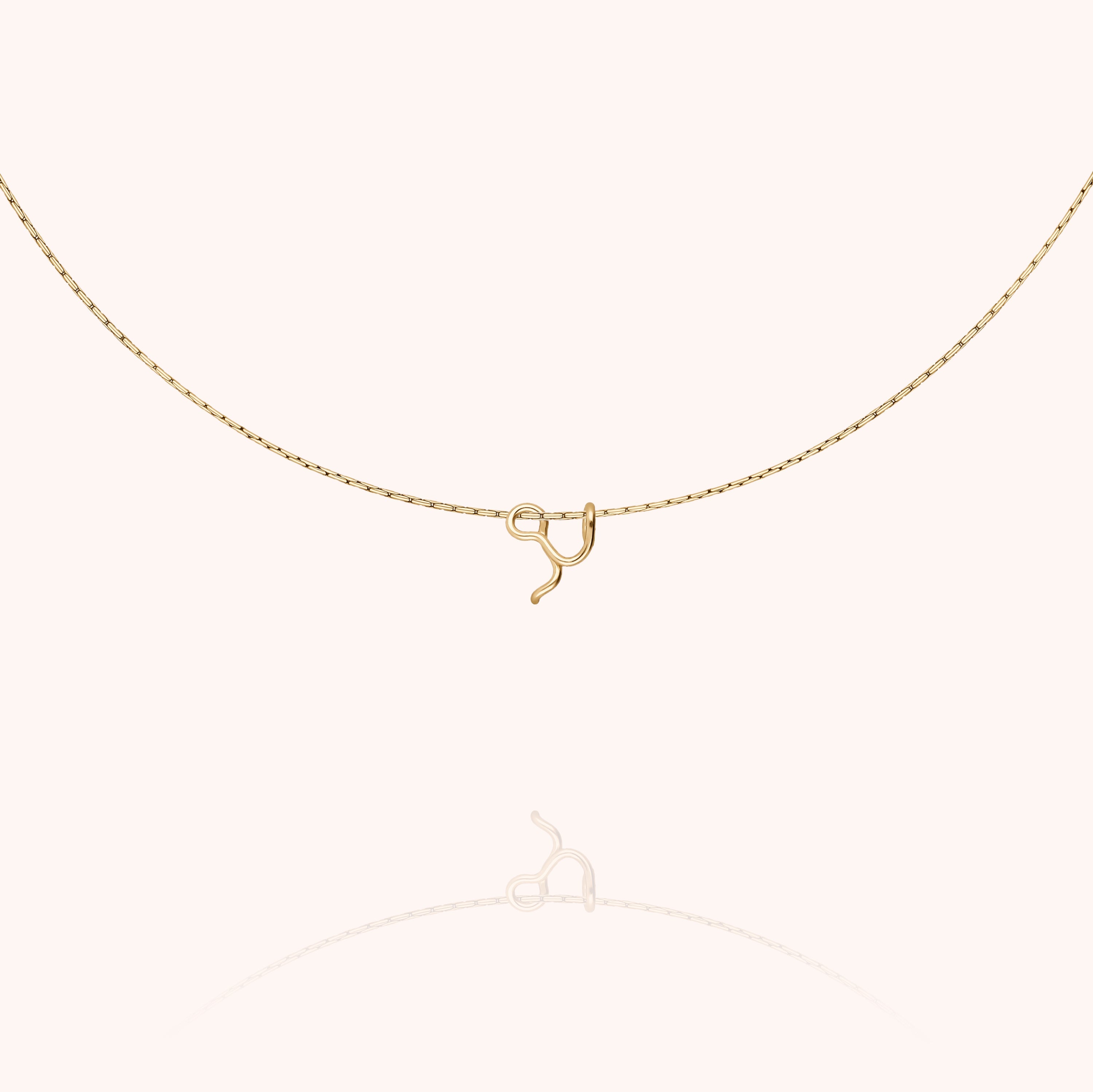 personalised initial chain necklace letter i 14k gold filled handmade Atelier Paulin Australia