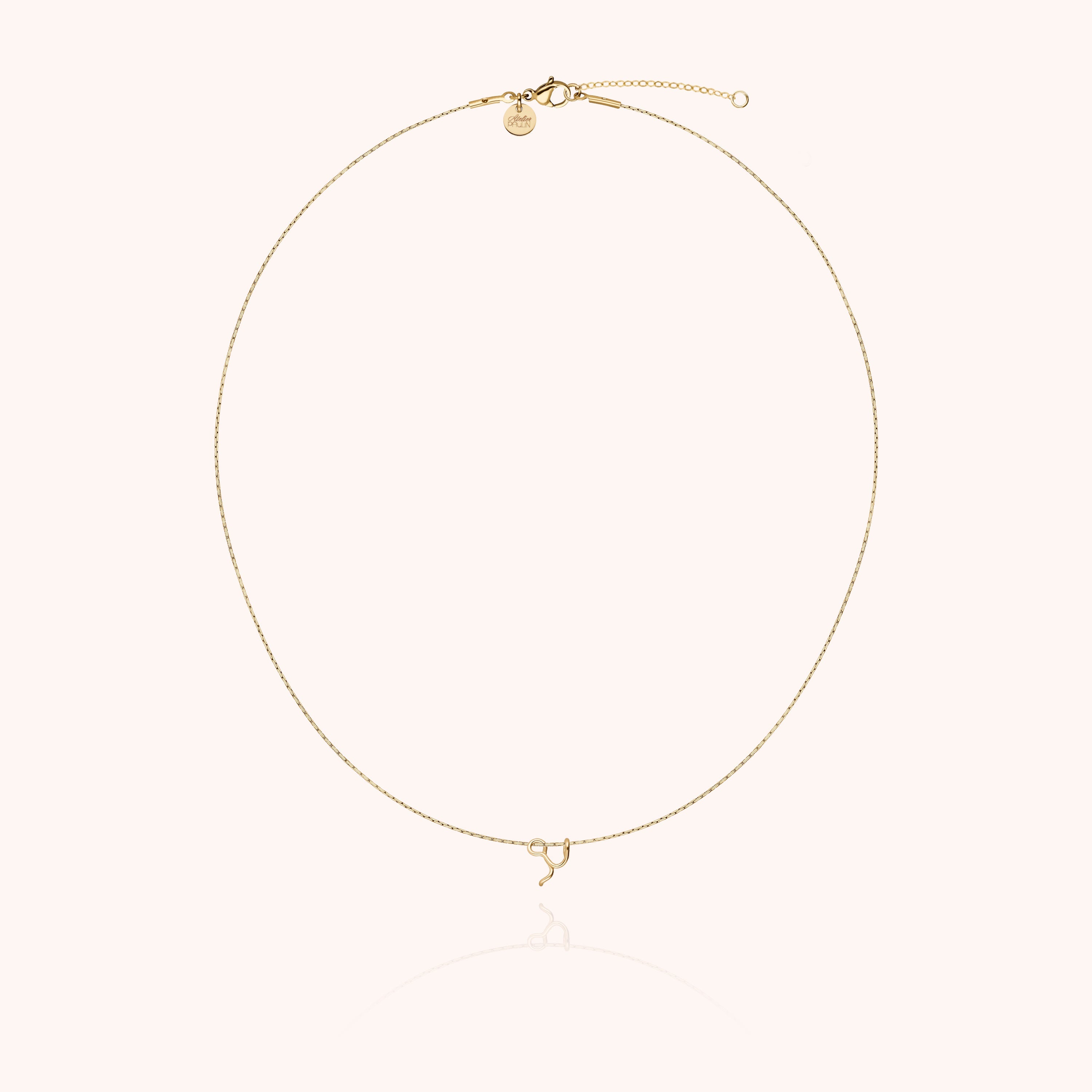 Initial Chain Necklace - 14K yellow gold-filled