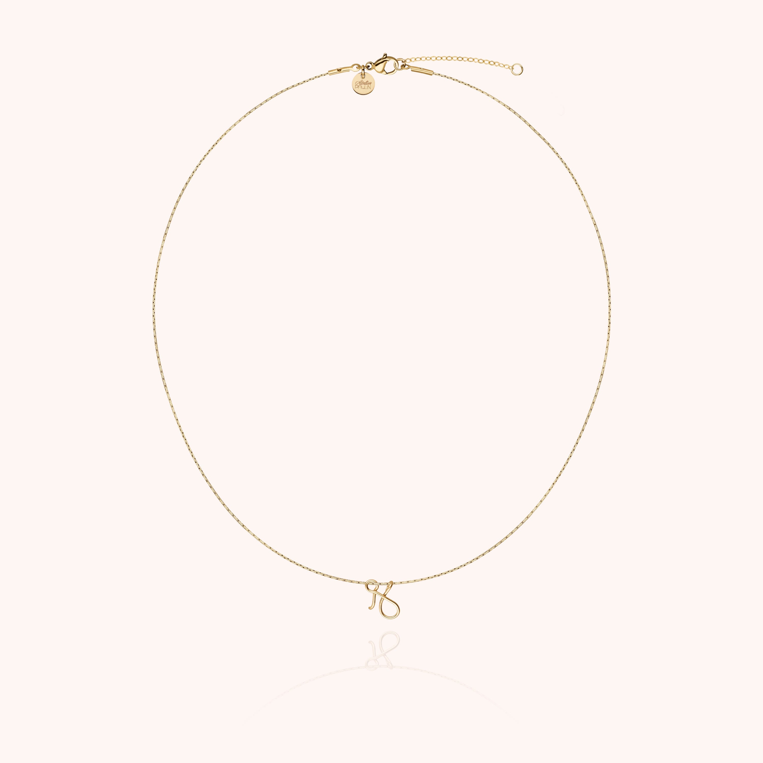 Initial Chain Necklace - 14K yellow gold-filled