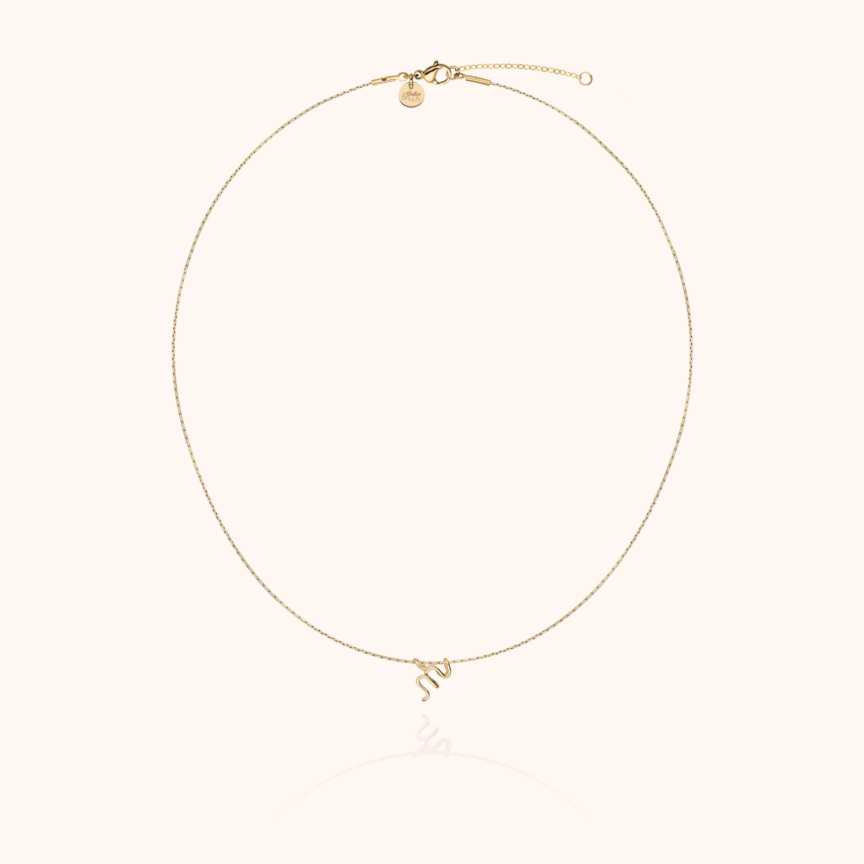 Initial Chain Necklace - 14K yellow gold-filled