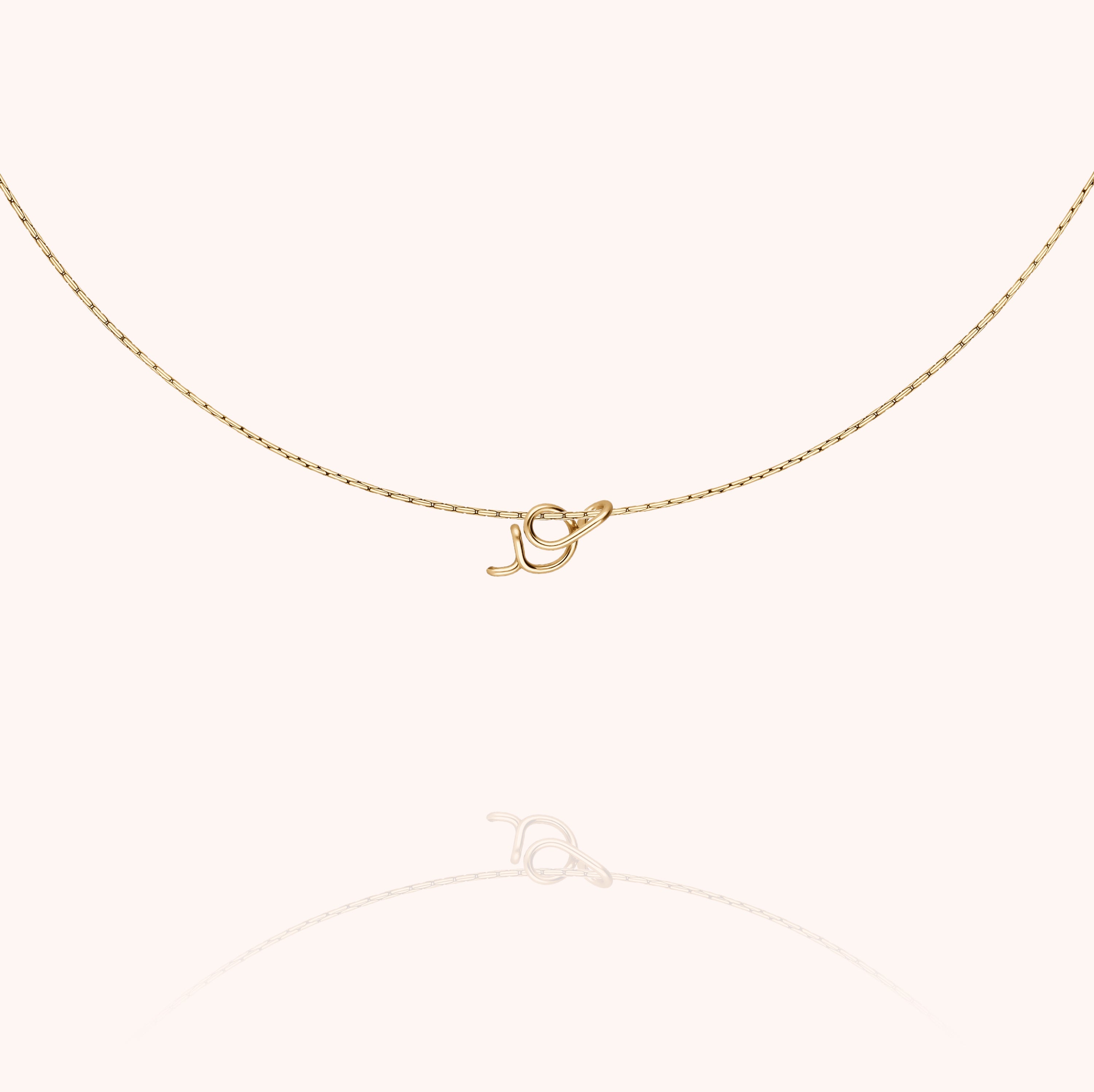personalised initial chain necklace letter o 14k gold filled handmade Atelier Paulin Australia