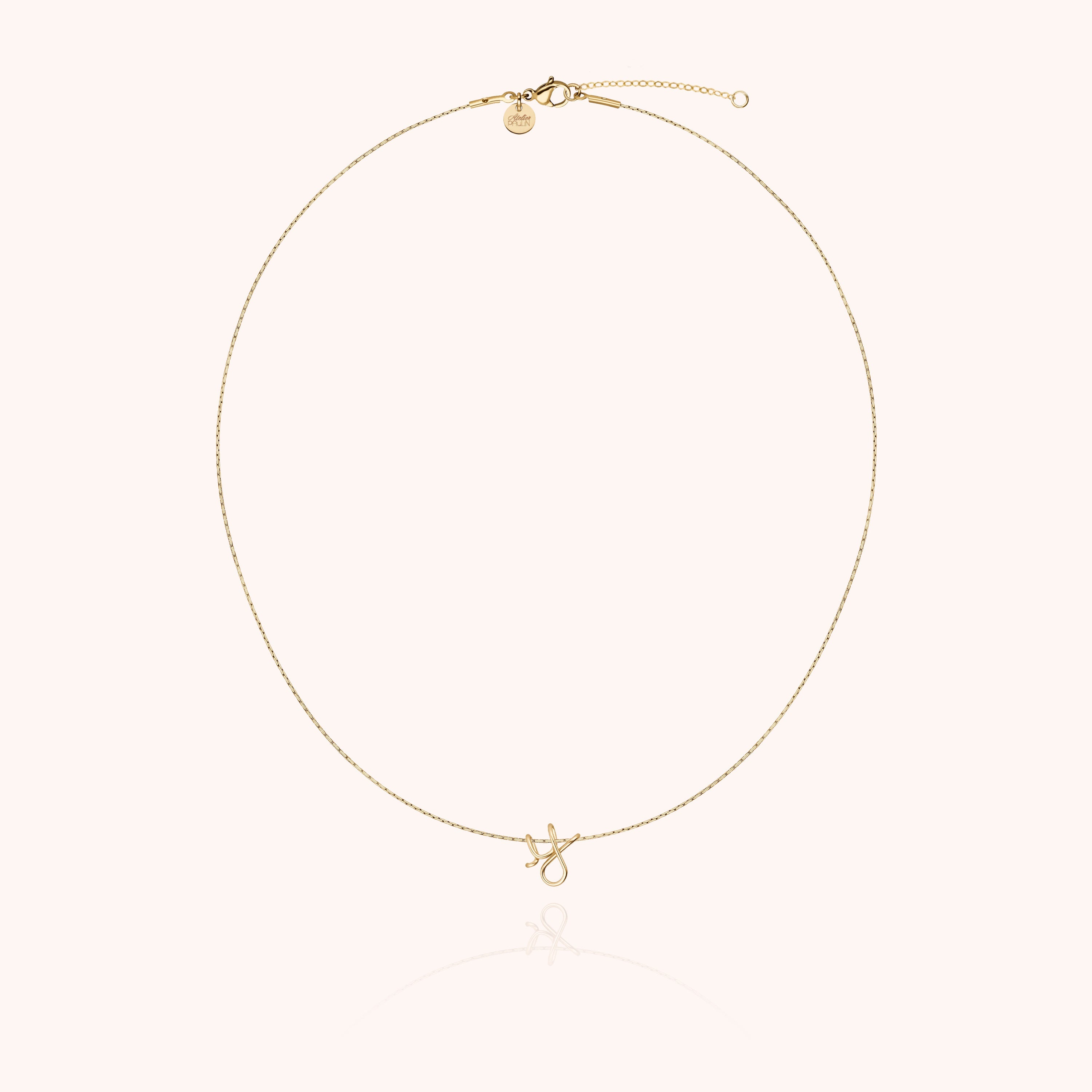 Initial Chain Necklace - 14K yellow gold-filled