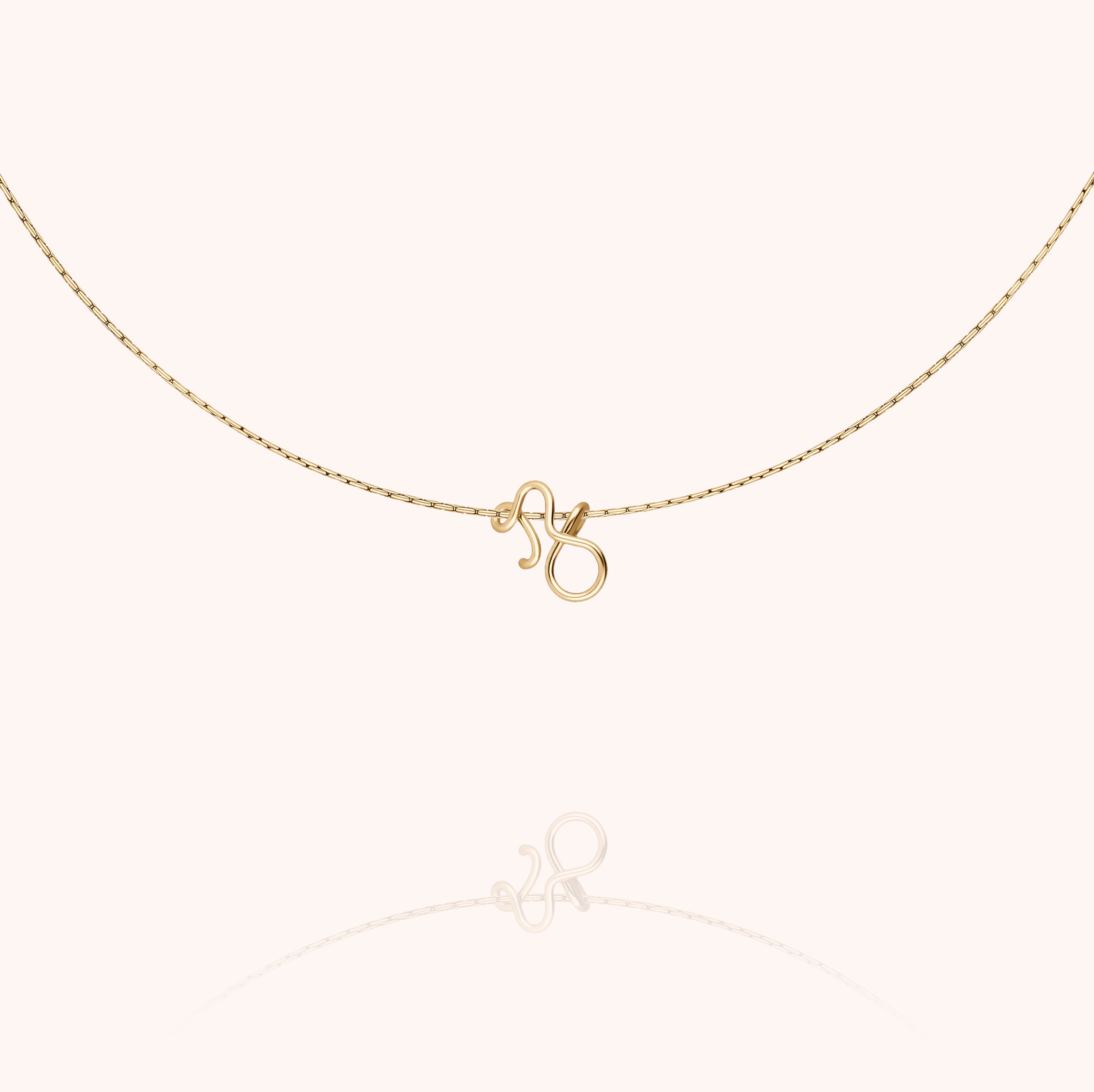 personalised initial chain necklace letter z 14k gold filled handmade Atelier Paulin Australia