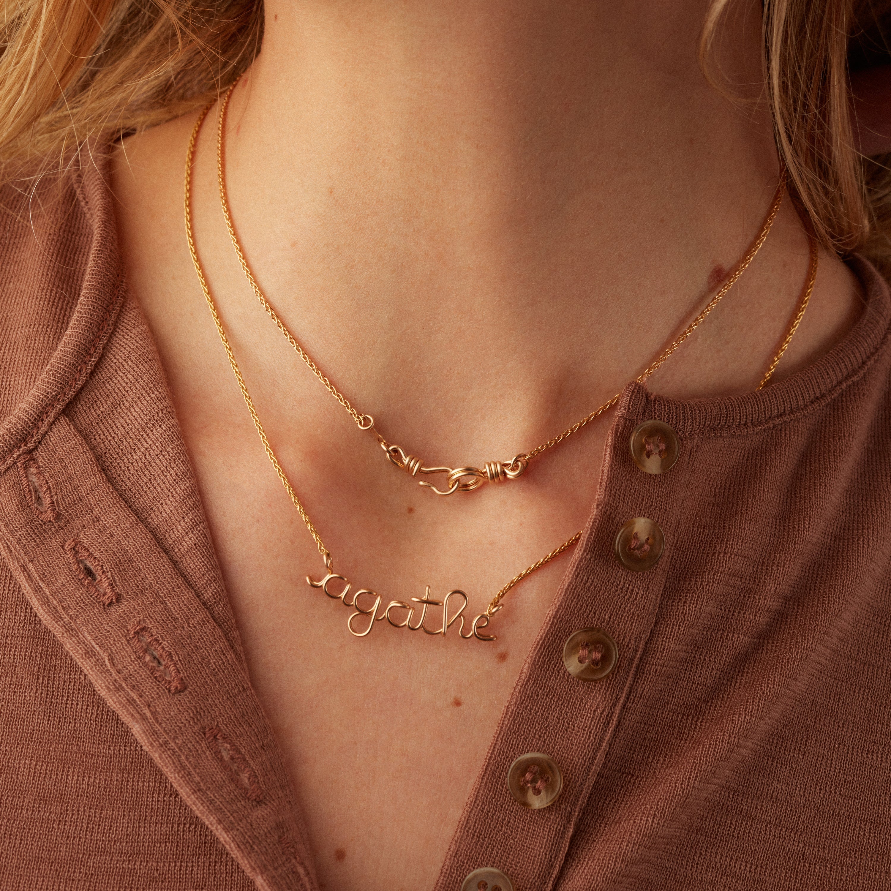 Richelieu Rope Chain Personalised Necklace - 14k Yellow gold-filled