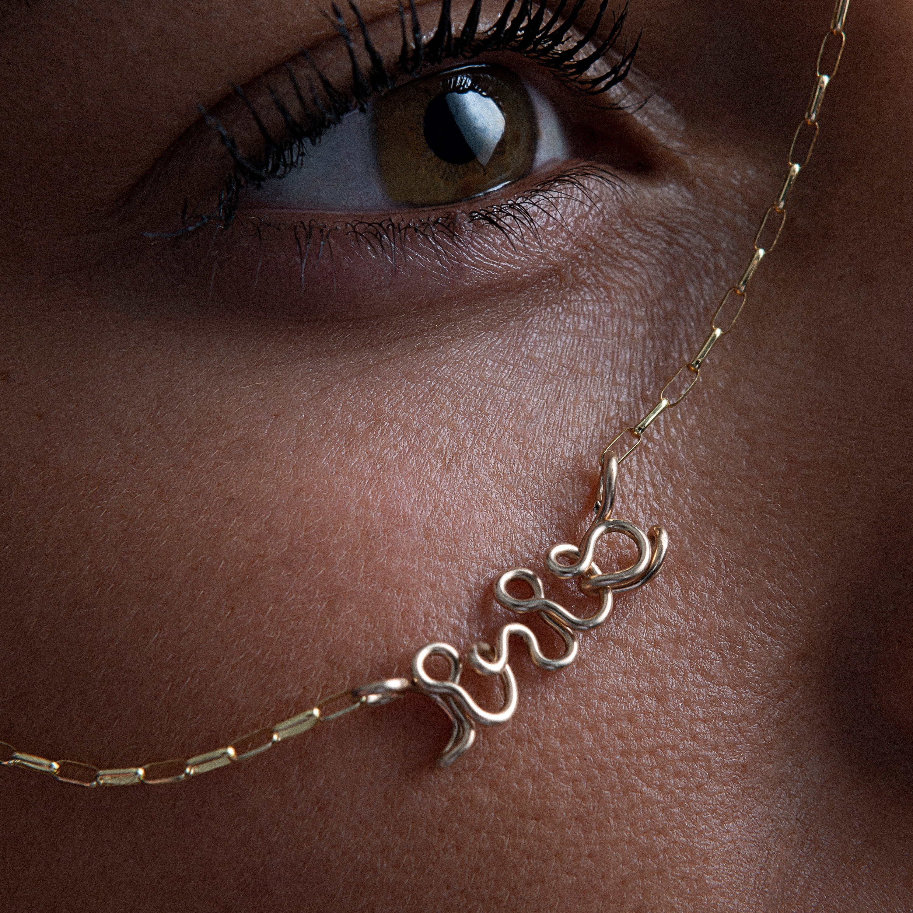 Richelieu Paperclip chain Necklace name personalisation 14k yellow gold-filled woman Atelier Paulin Australia