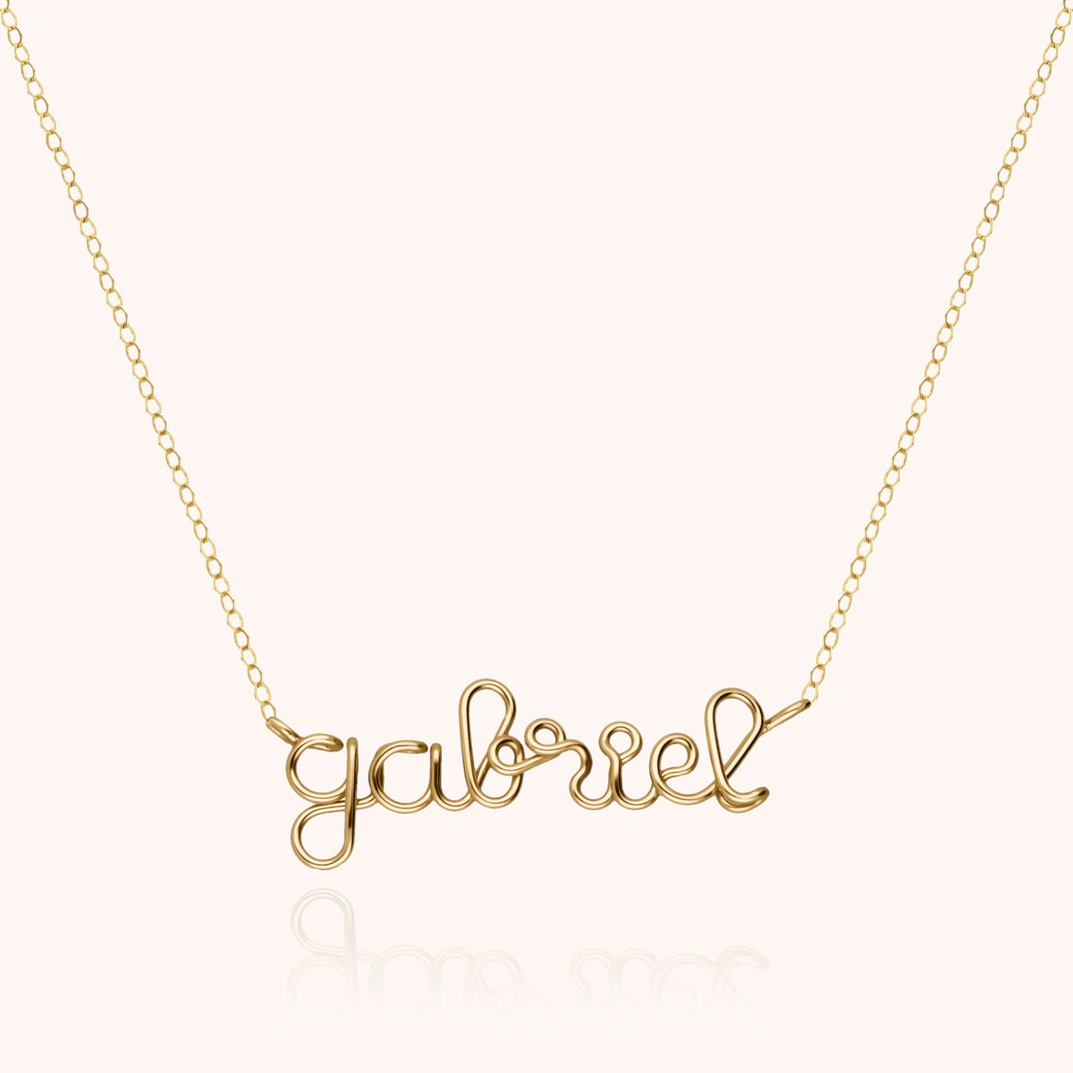 Richelieu chain necklace name personalisation 14K yellow gold-filled handmade Atelier Paulin Australia