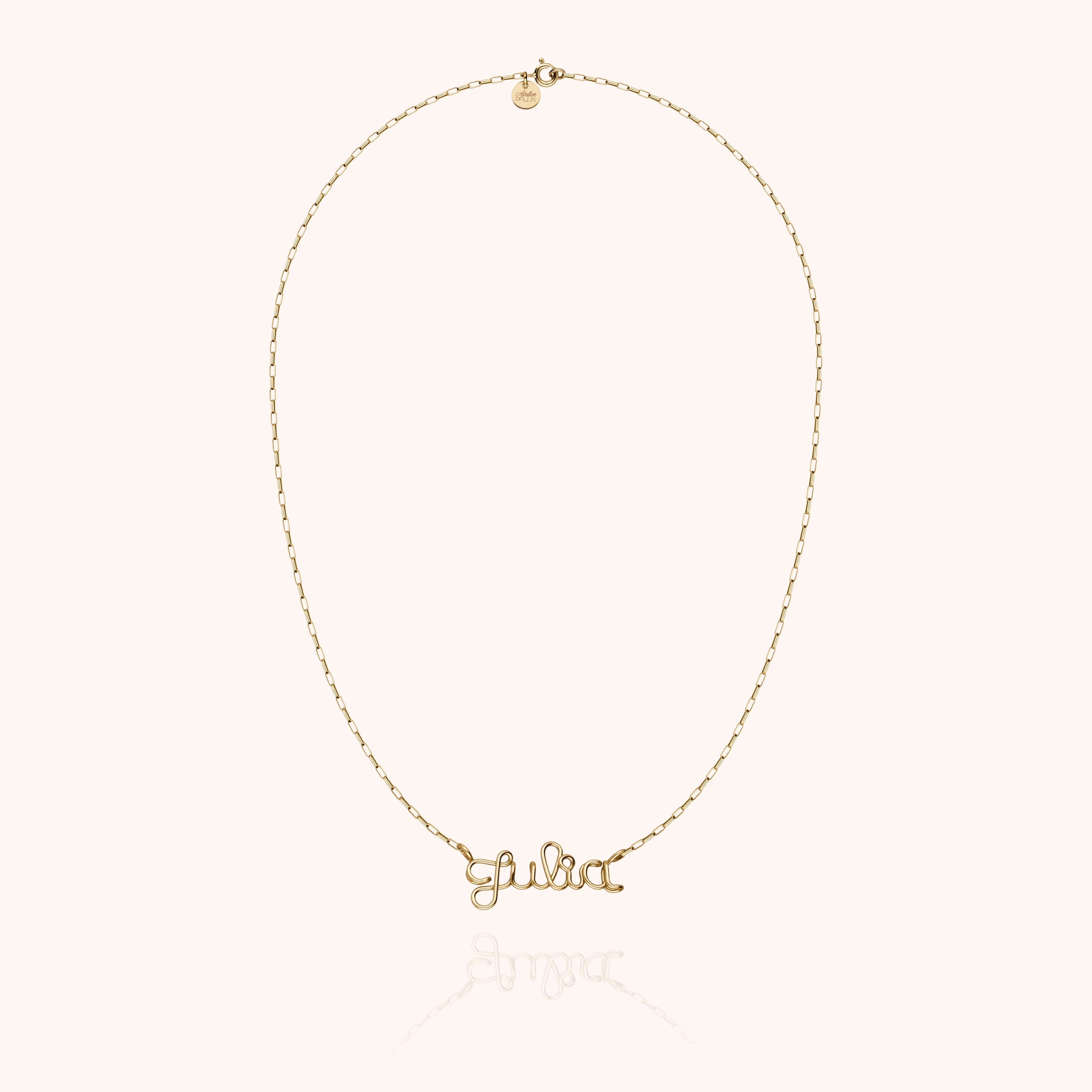 Richelieu Paperclip Chain Personalised Necklace - 14K yellow gold-filled