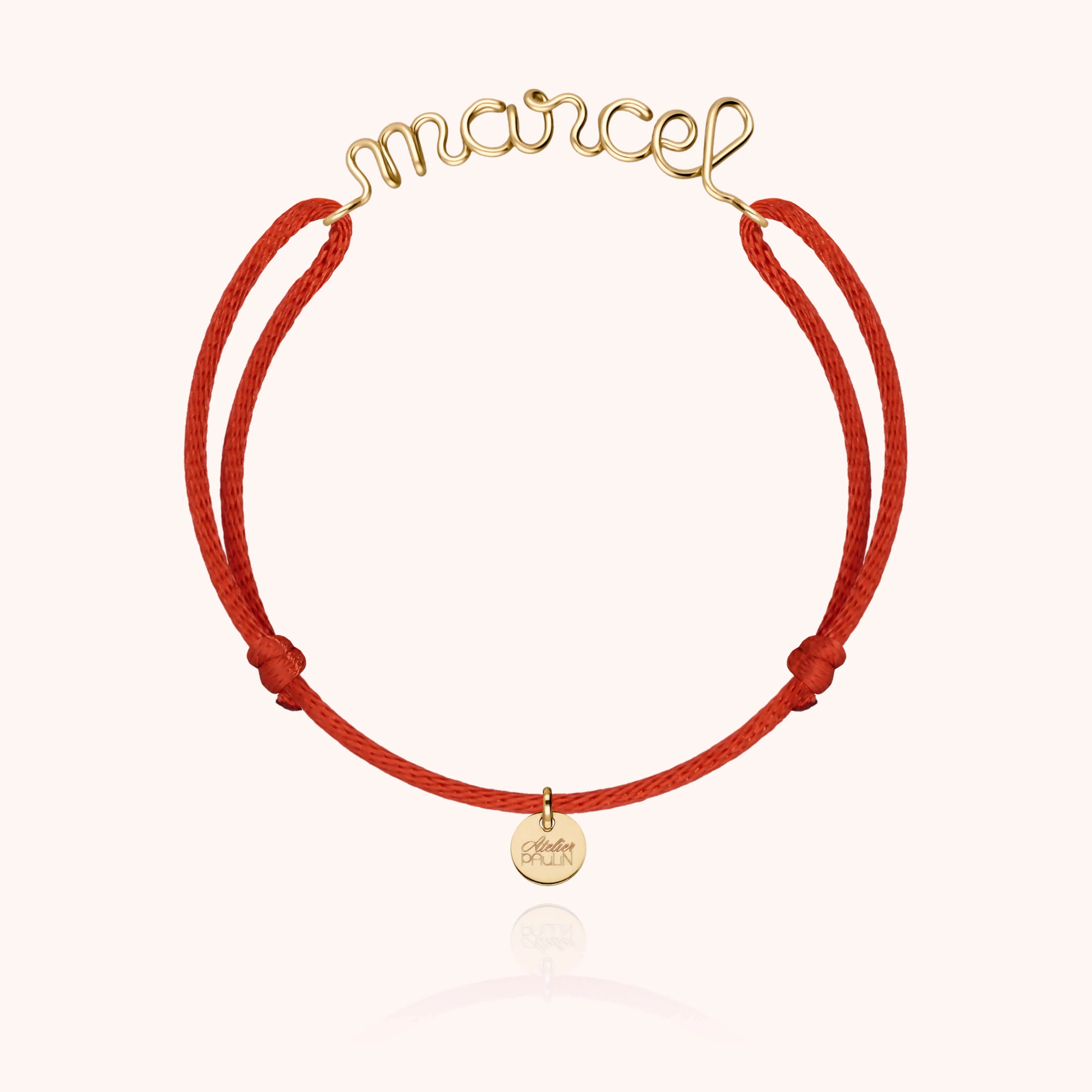 cord bracelet personalised name atelier paulin --colour_red