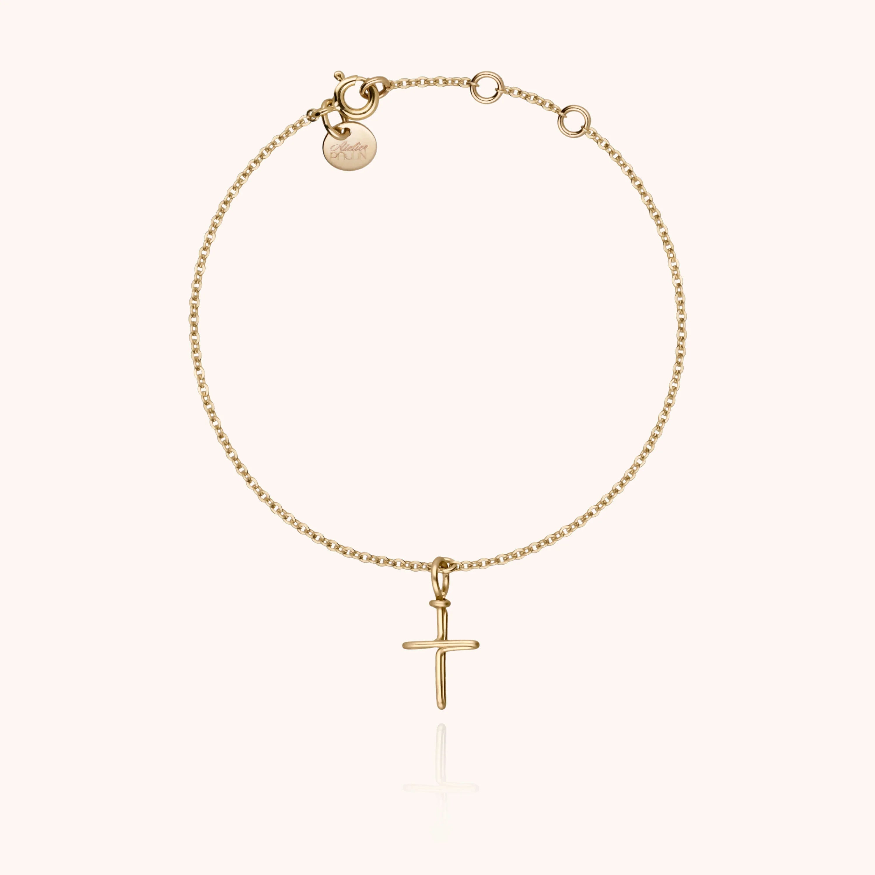 Symbolic Cross Bracelet - 14k yellow gold-filled