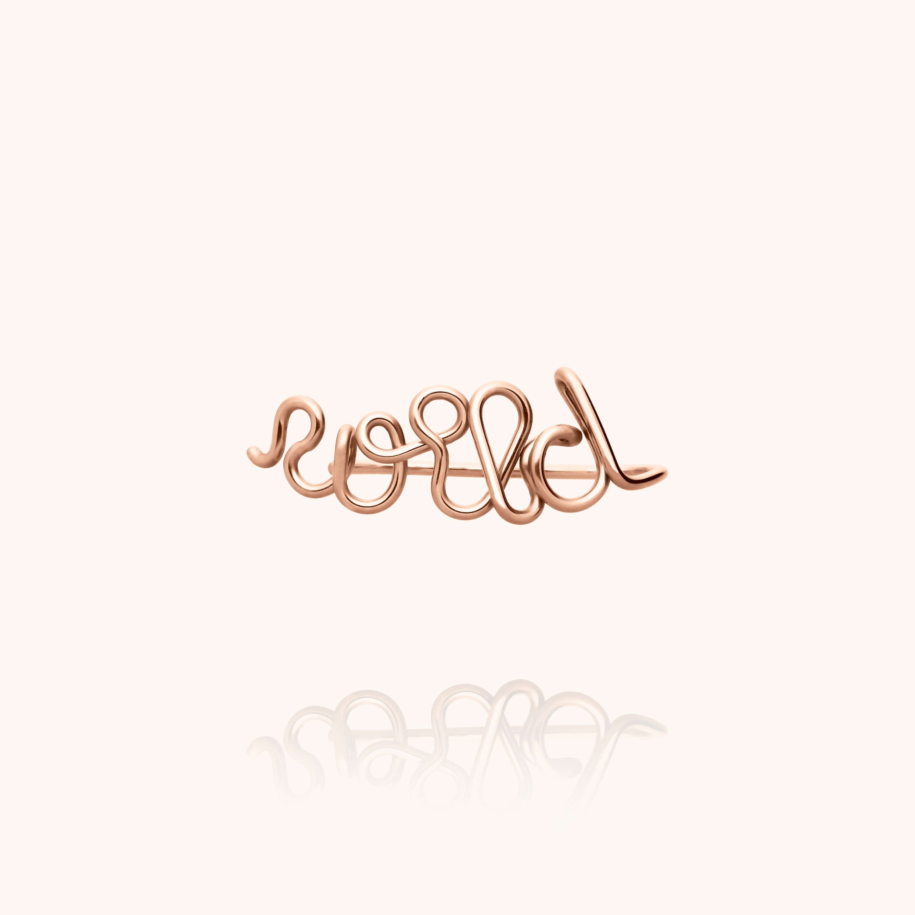 Original cuff single earring personalised with name 14K rose gold-filled handmade Atelier Paulin Australia