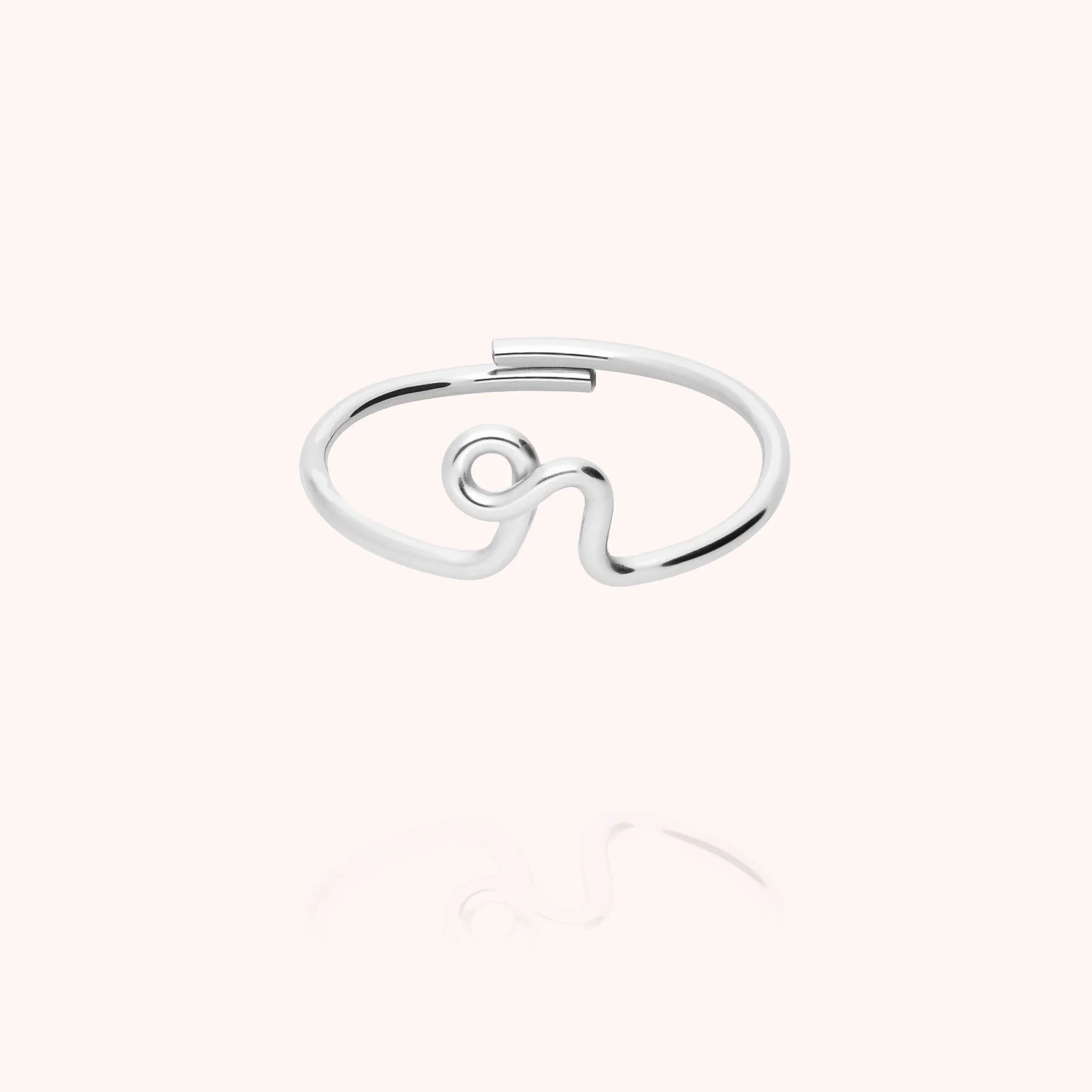 Initials ring with letter r personalisation silver handmade Atelier Paulin Australia --letter_r