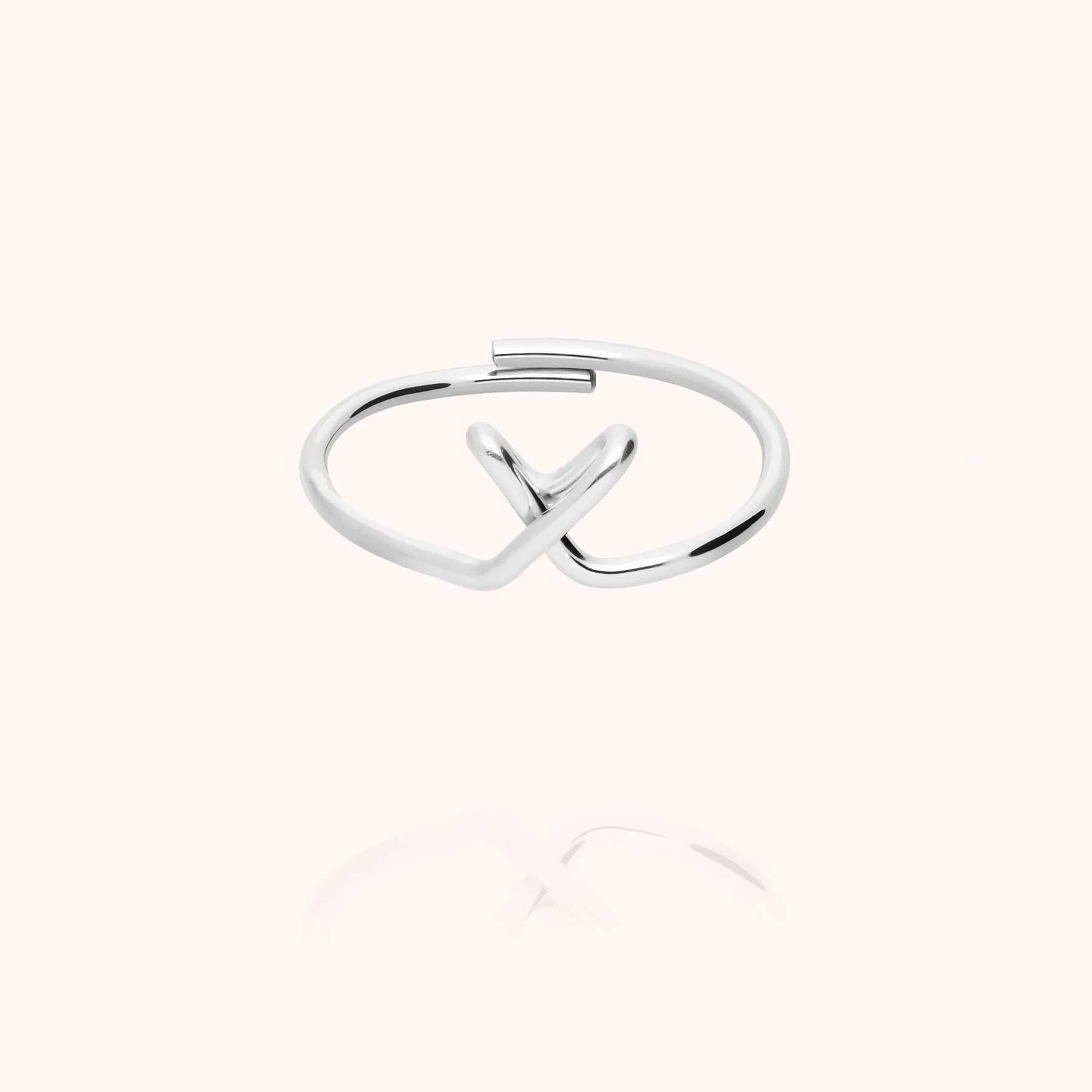 Initials ring with letter x personalisation silver handmade Atelier Paulin Australia --letter_x