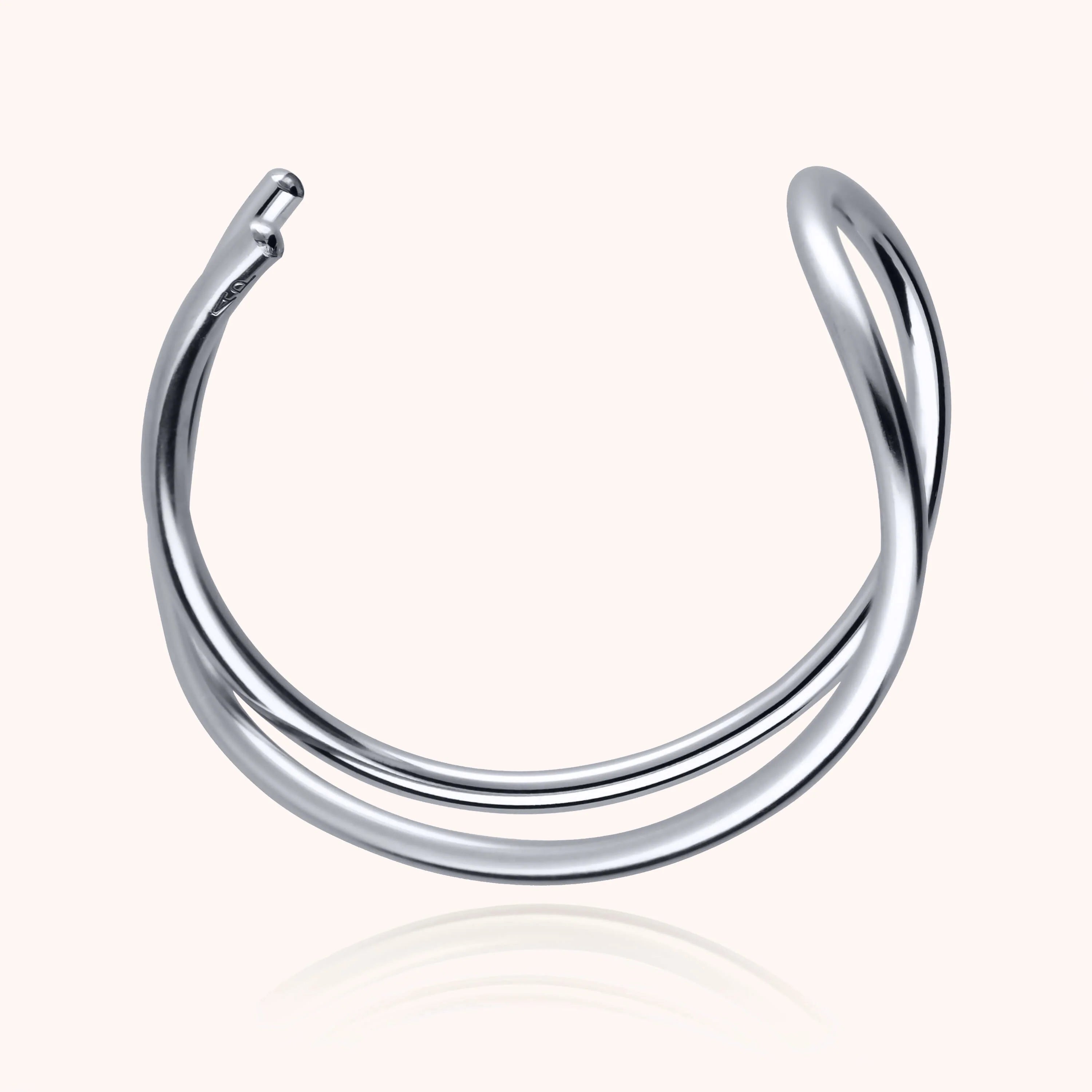 Outline Cuff Letter L - Silver