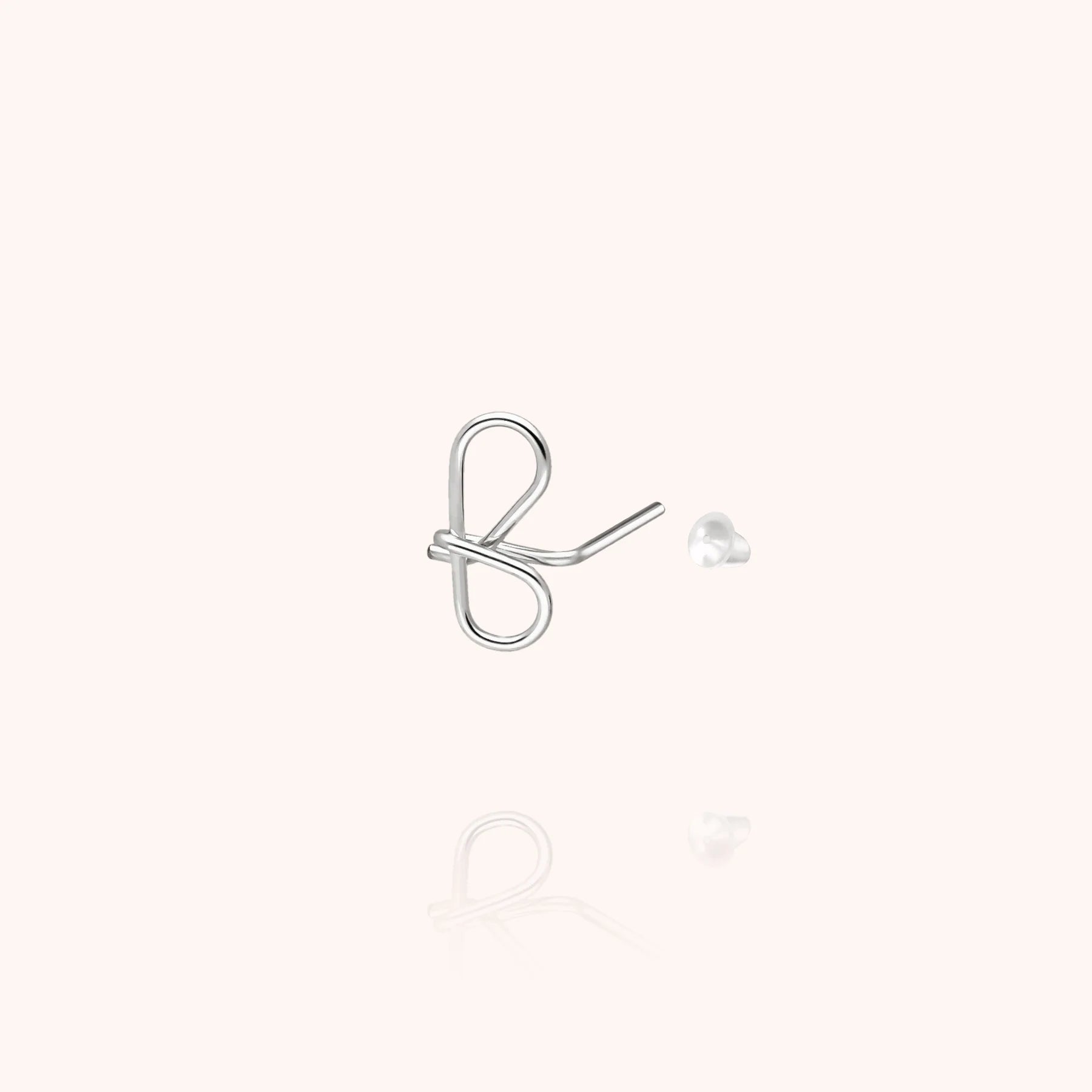personalised initial stud earring letter F silver jewellery handcrafted Atelier Paulin Australia