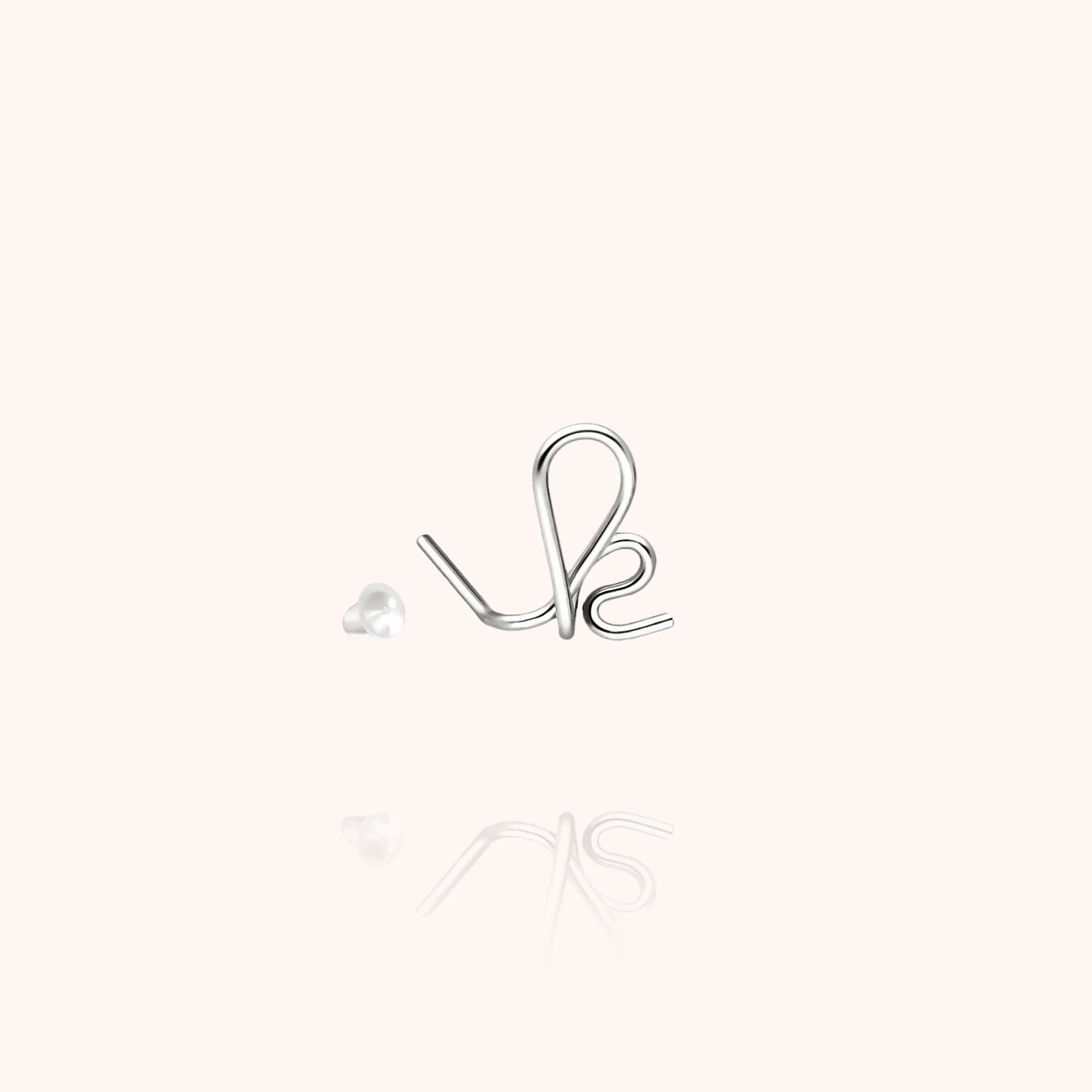 personalised initial stud earring letter k silver jewellery handcrafted Atelier Paulin Australia
