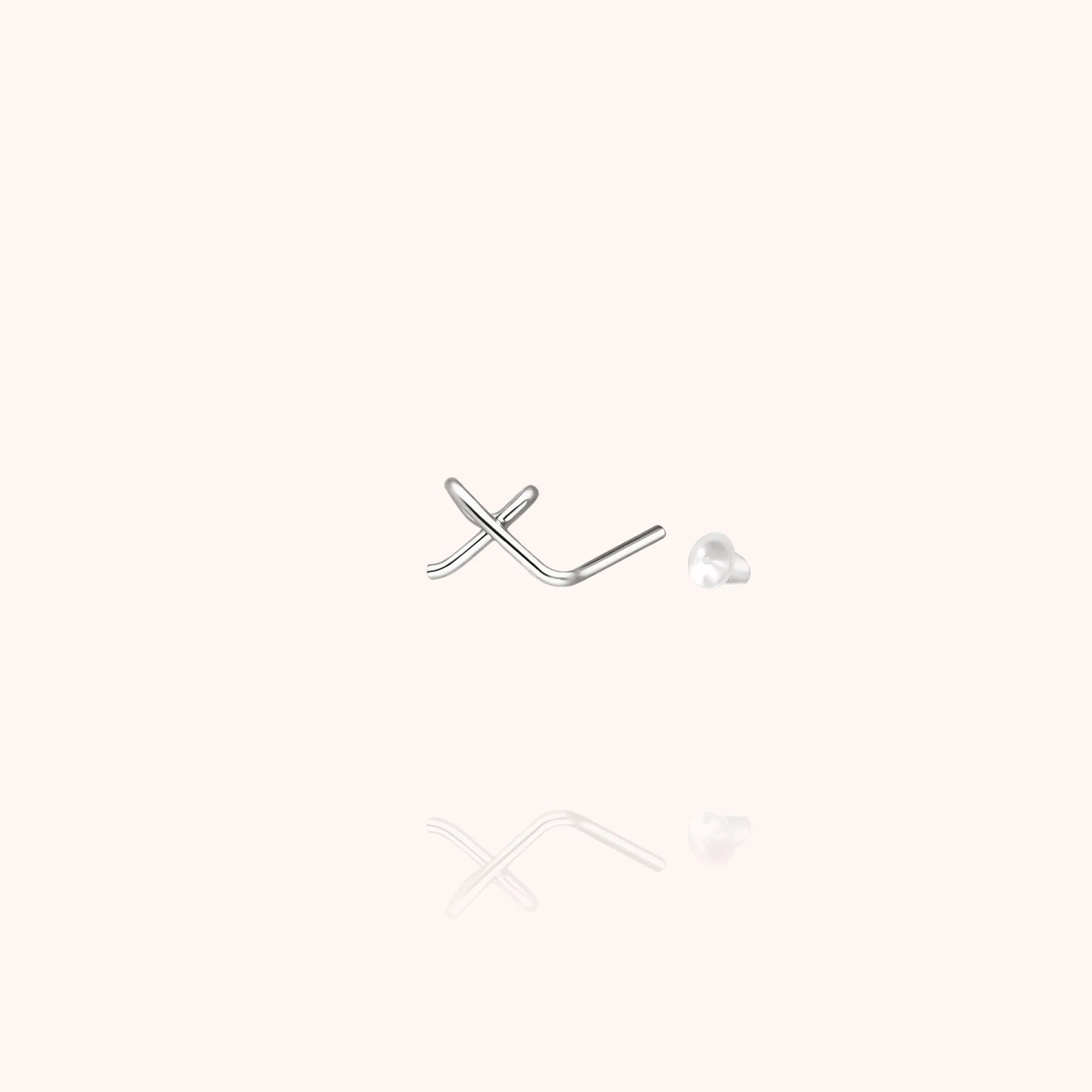 personalised initial stud earring letter x silver jewellery handcrafted Atelier Paulin Australia