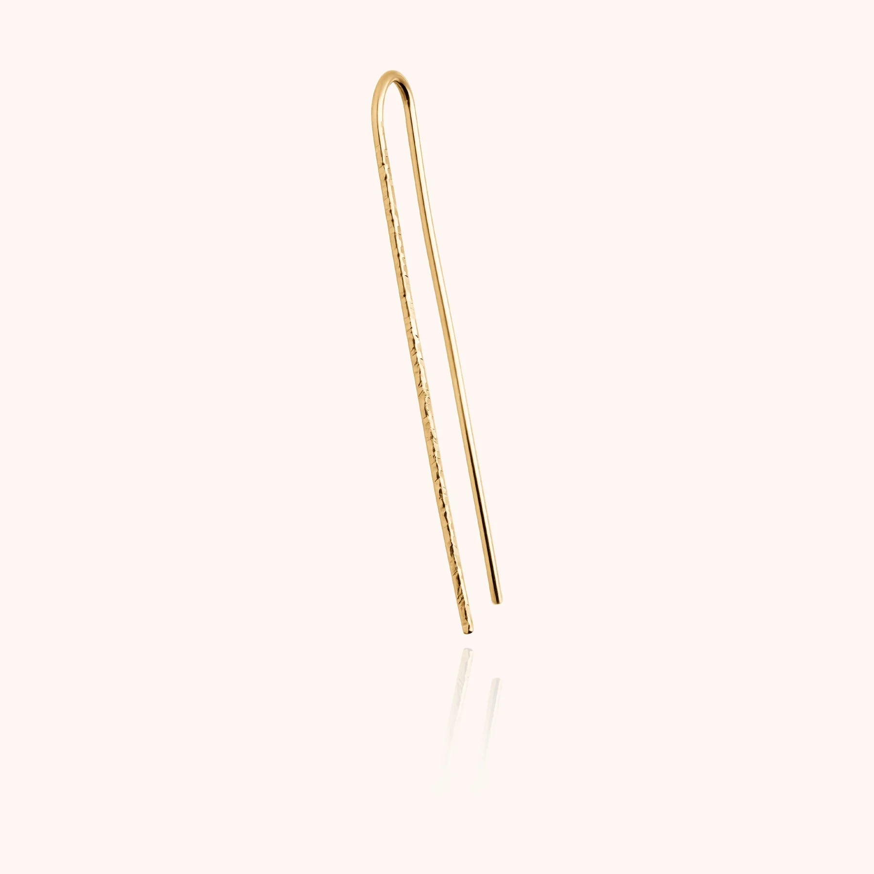Daphné U Hammered Earring - 14k yellow gold-filled