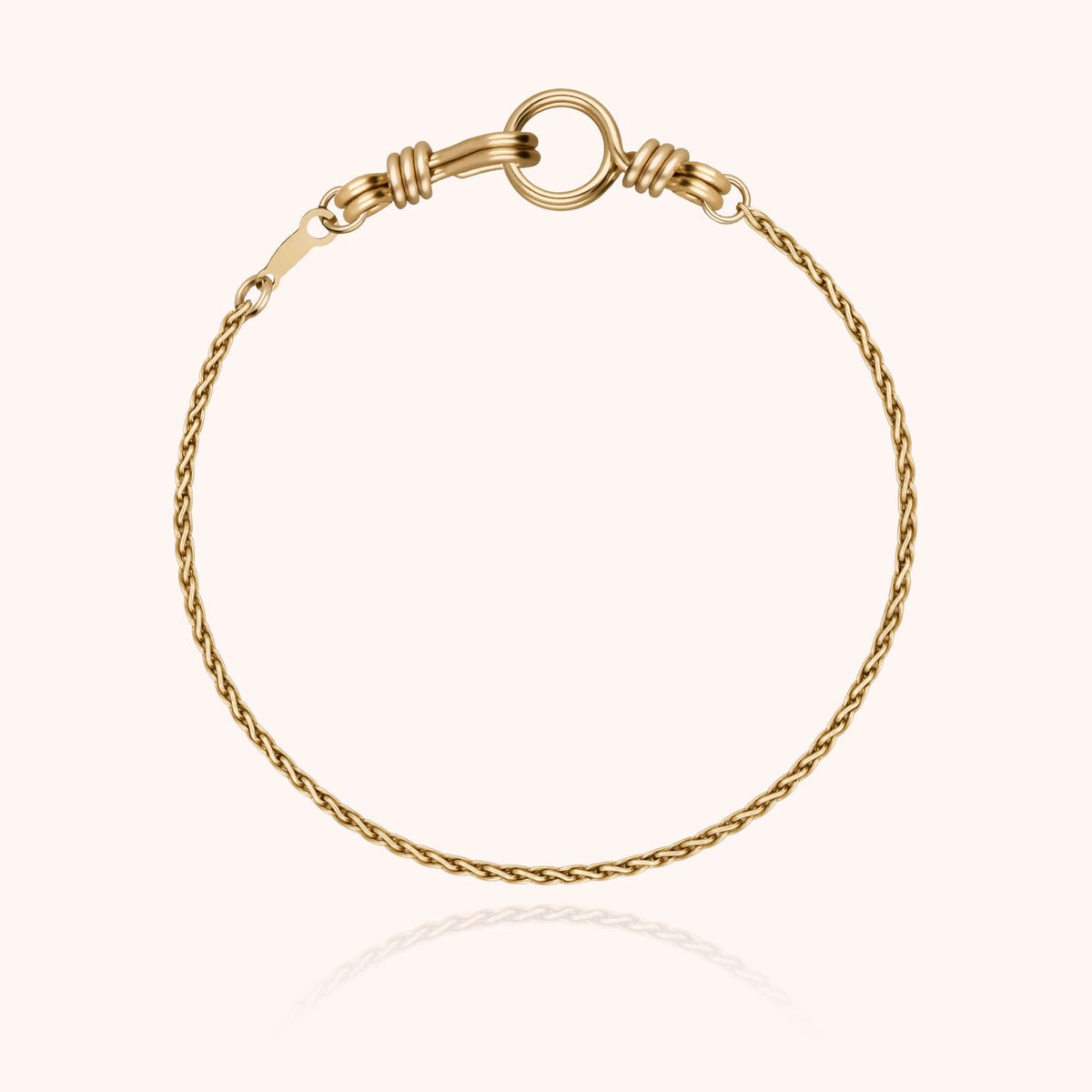 Men jewellery paperclip chain bracelet in 14k yellow gold-filled handcrafted in Paris by Atelier Paulin Australia