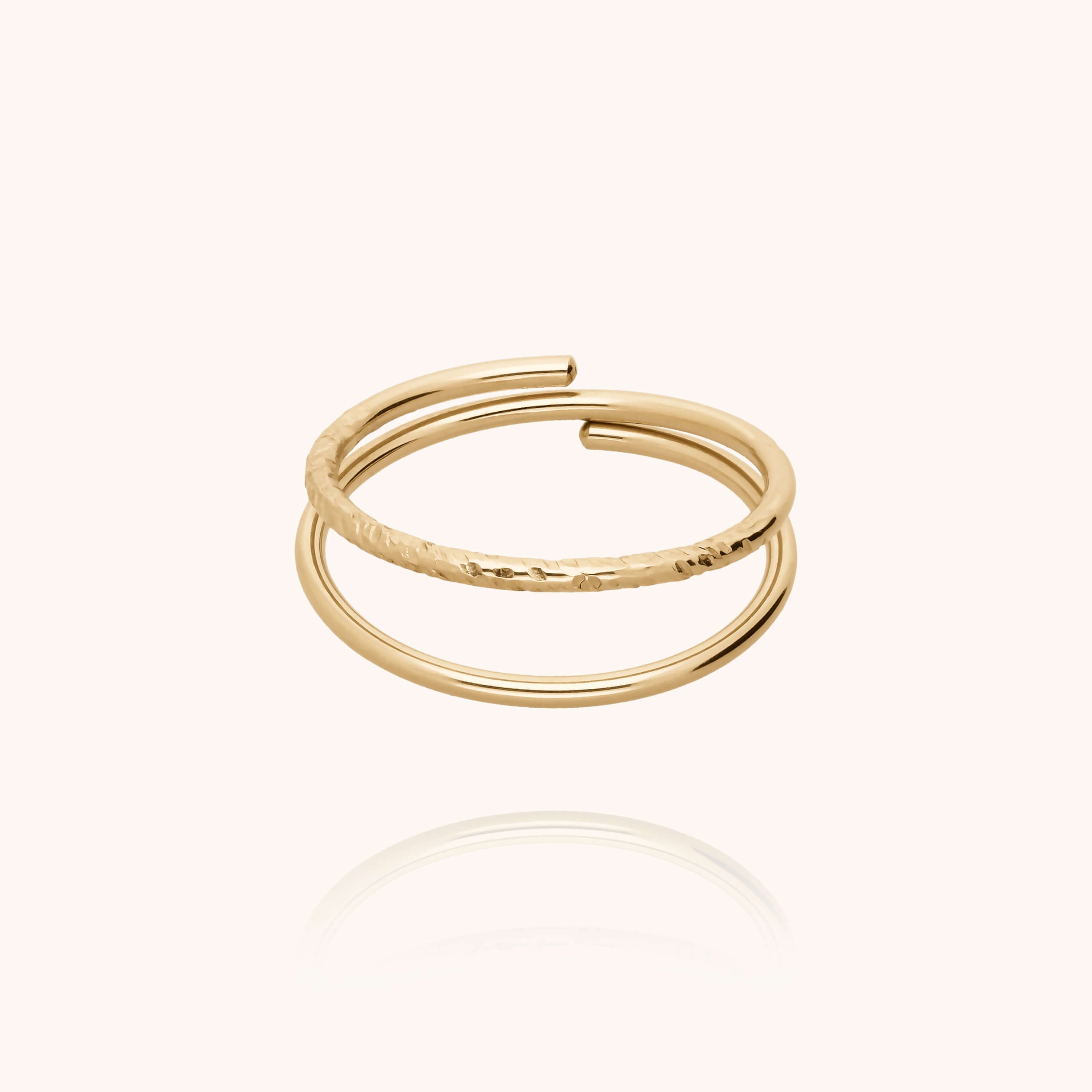 Aphrodite Double Ring - 14k yellow gold-filled