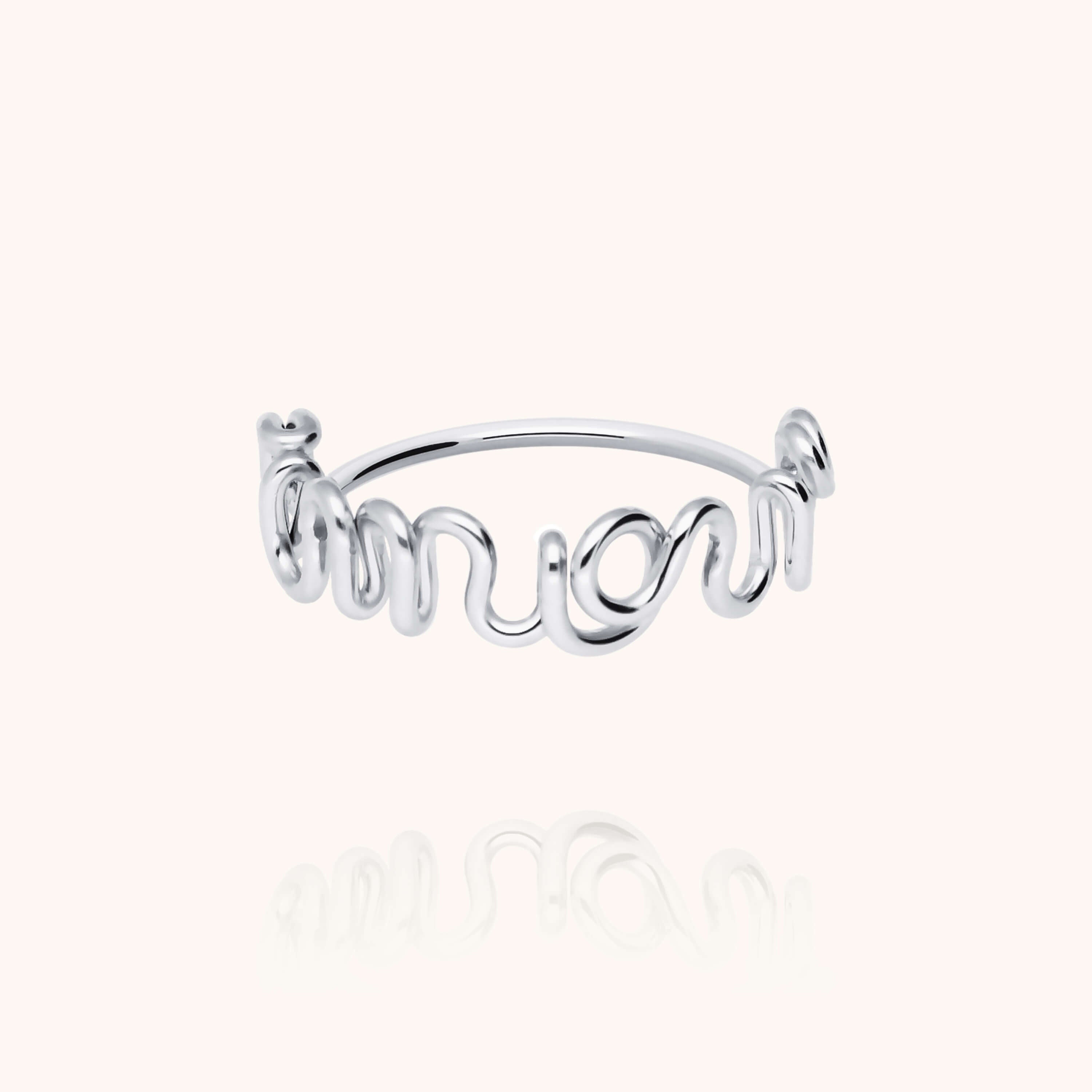 Original ring with french word Amour silver handmade Atelier Paulin Australia