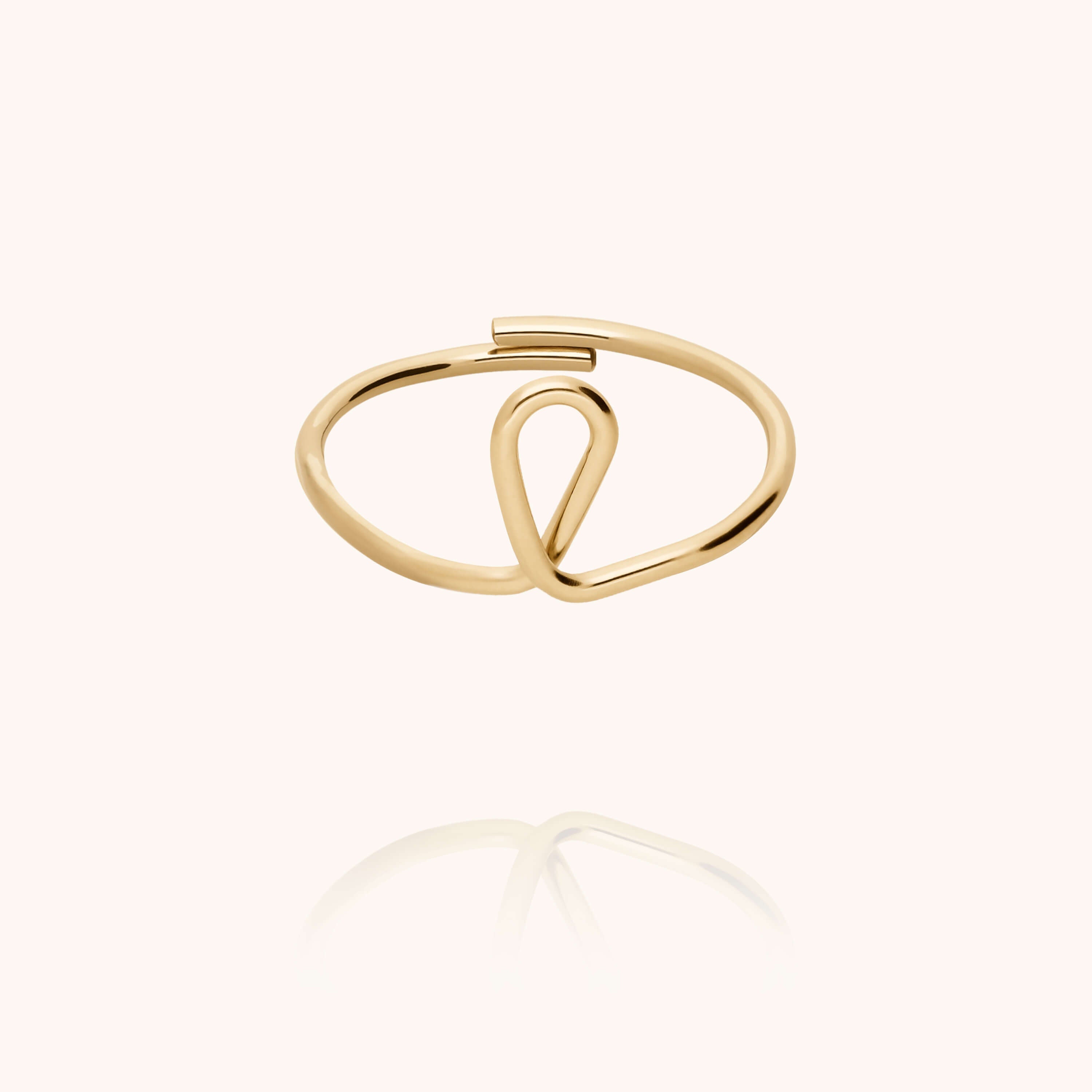 Original ring with initials letter l personalisation yellow gold handmade Atelier Paulin Australia --letter_l