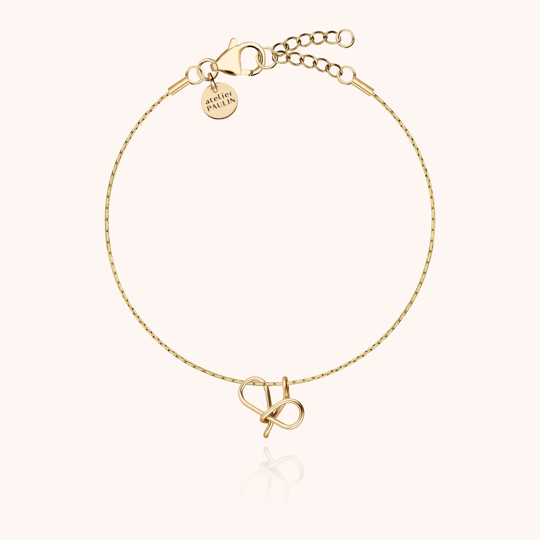 personalised initial chain bracelet letter F 14k gold filled handmade Atelier Paulin Australia --letter_f