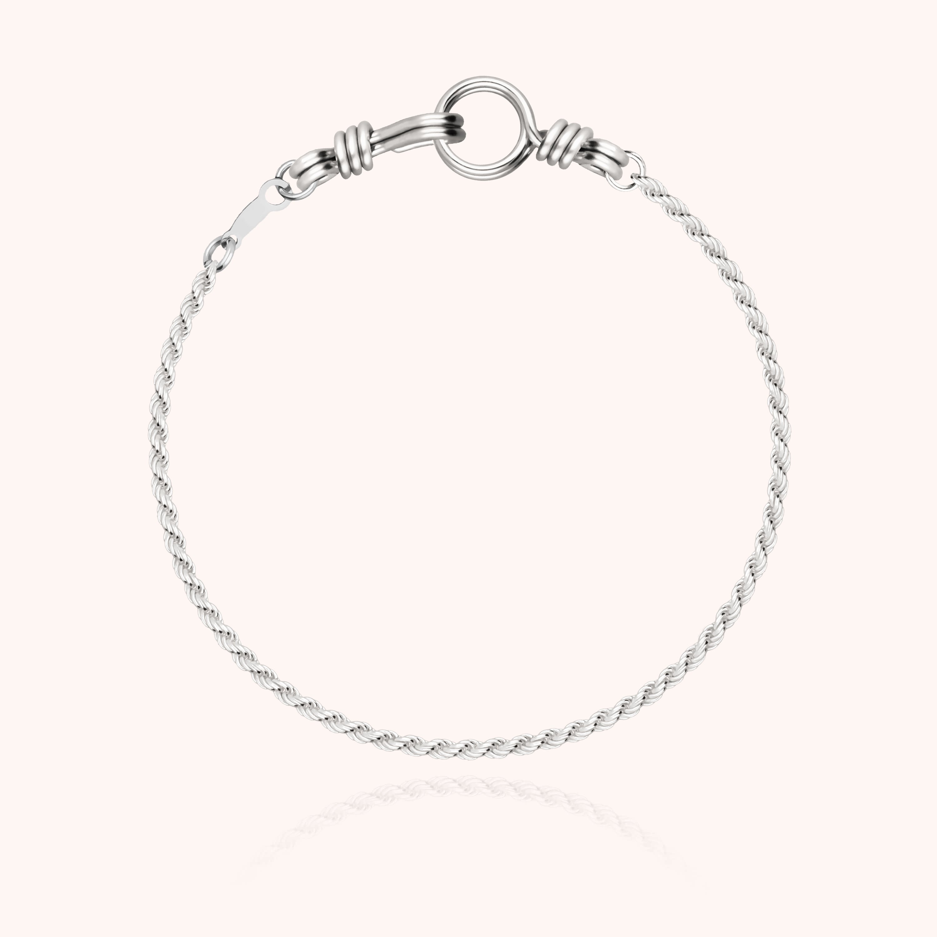 Bracelet Chaîne Rope Attache moi en silver 925 — façonné à la main à Paris