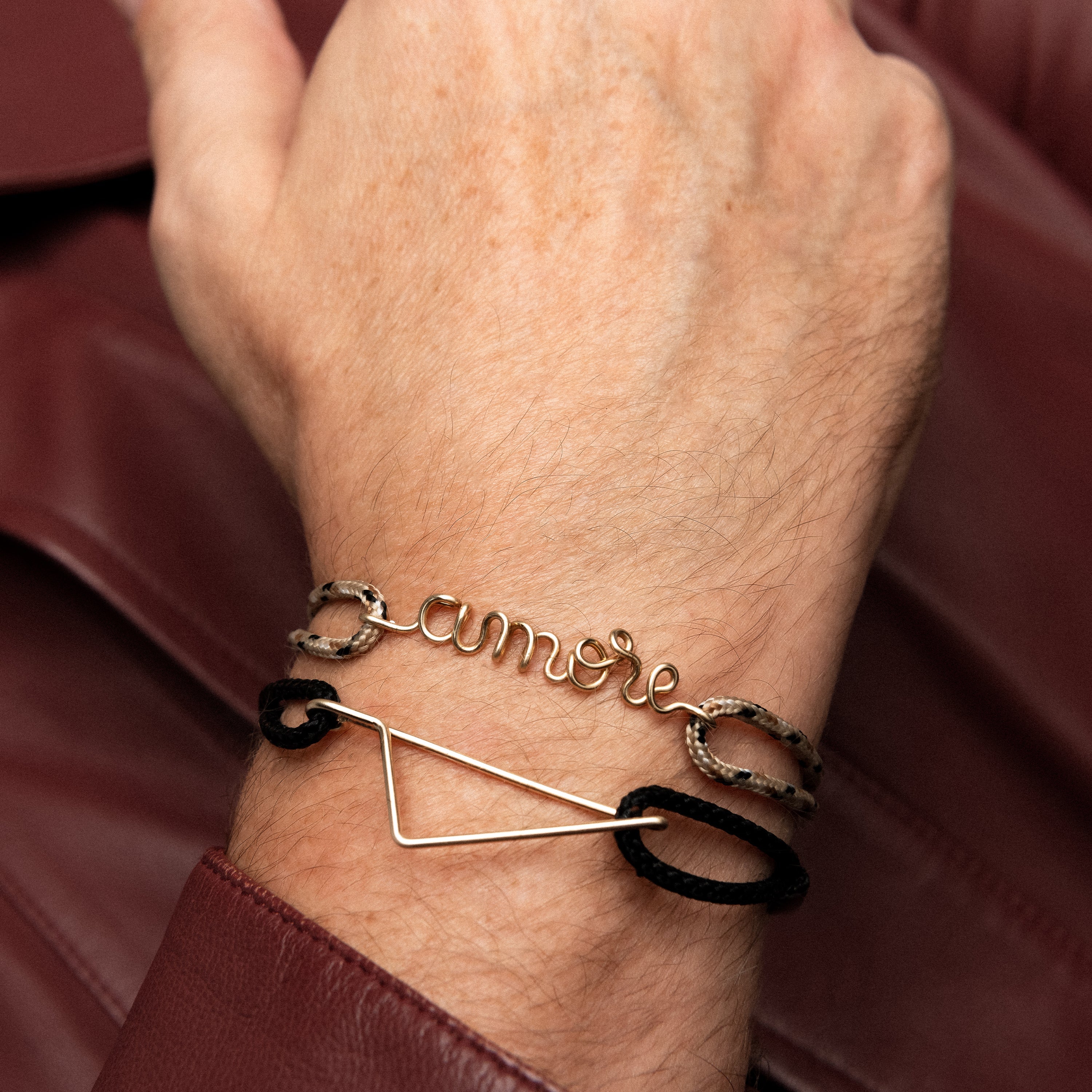 Personalised Knot Cord Bracelet - 14k yellow gold-filled