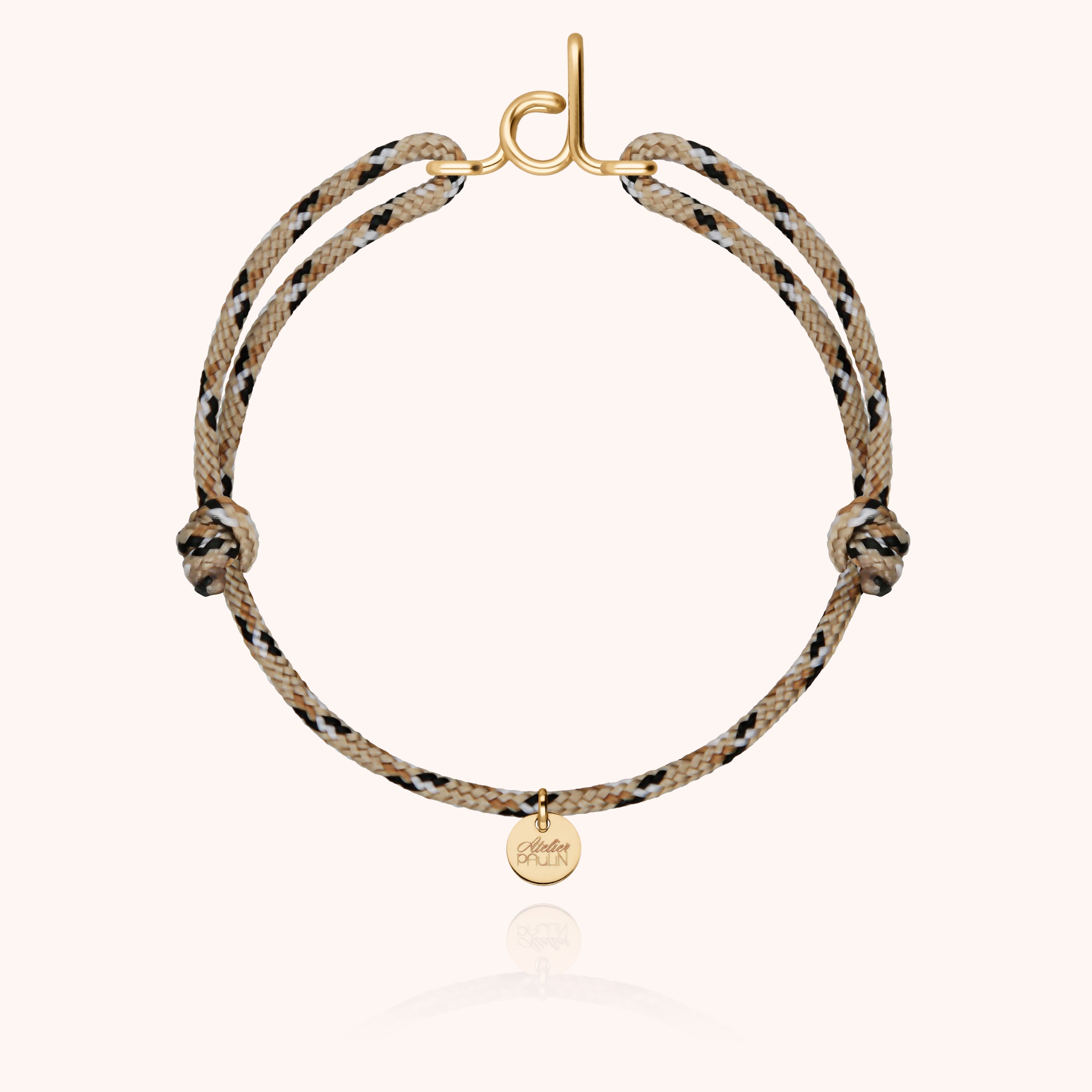 Initial Knot Cord Bracelet - 14k yellow gold-filled